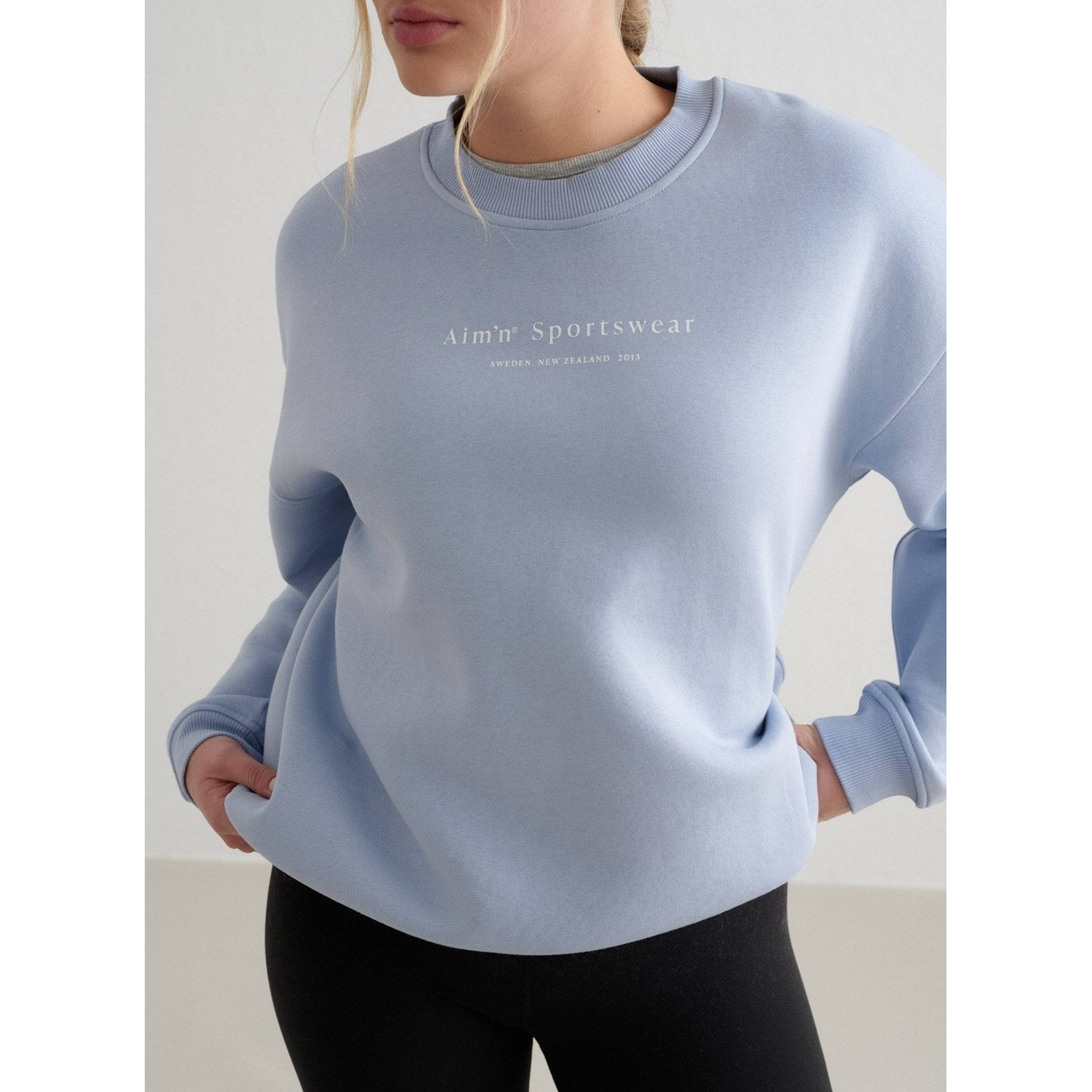 Cloudy Blue Serif Sweatshirt