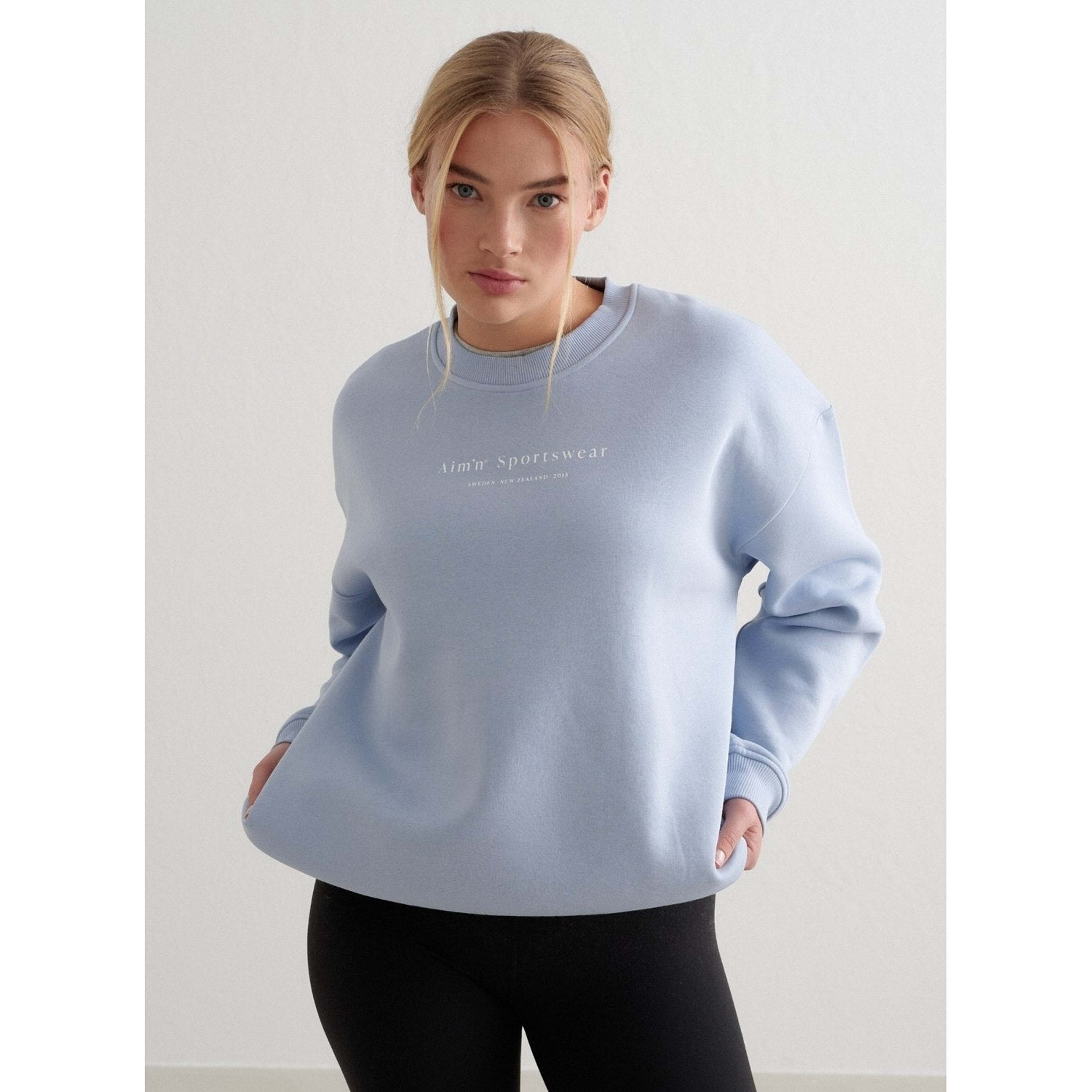 Cloudy Blue Serif Sweatshirt