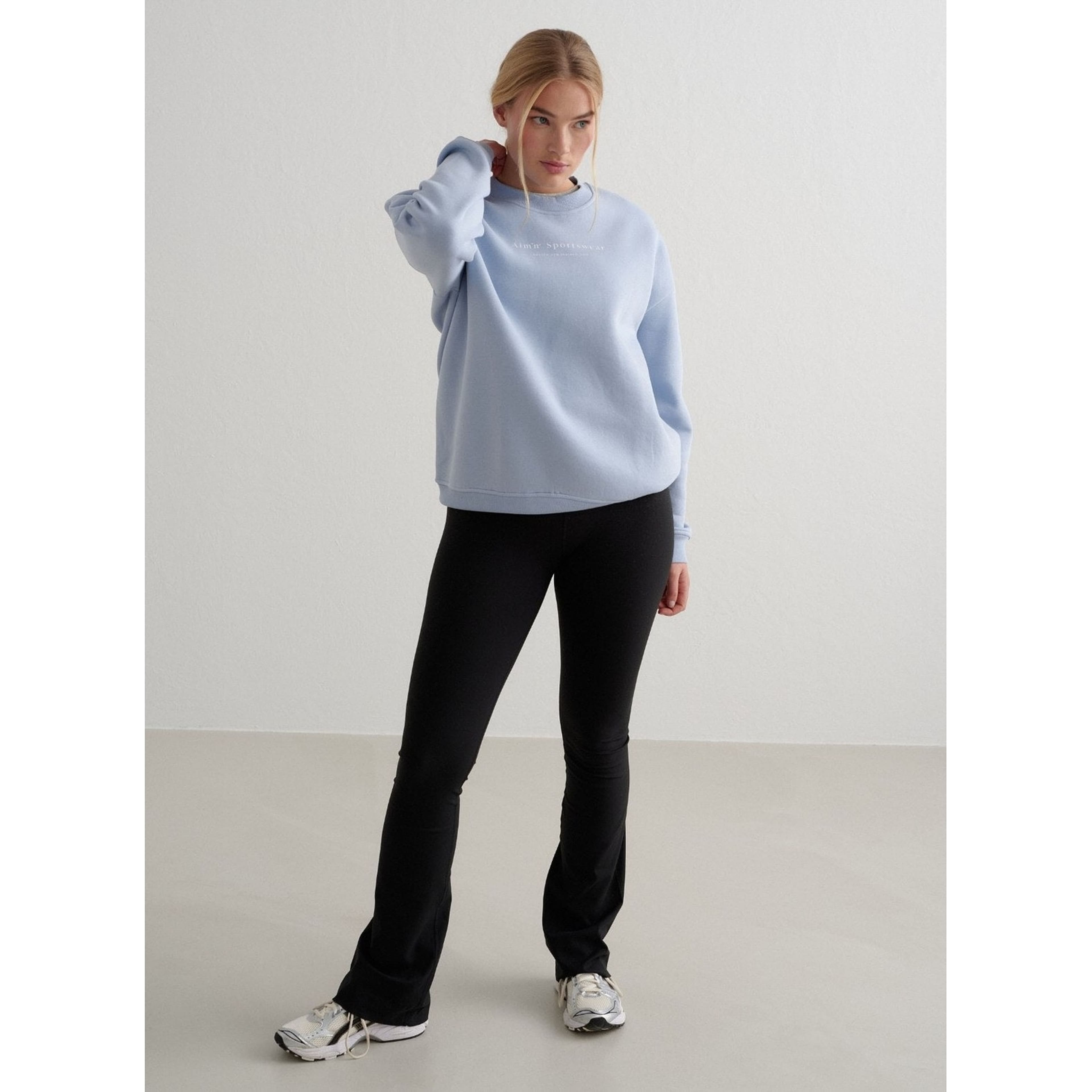 Cloudy Blue Serif Sweatshirt