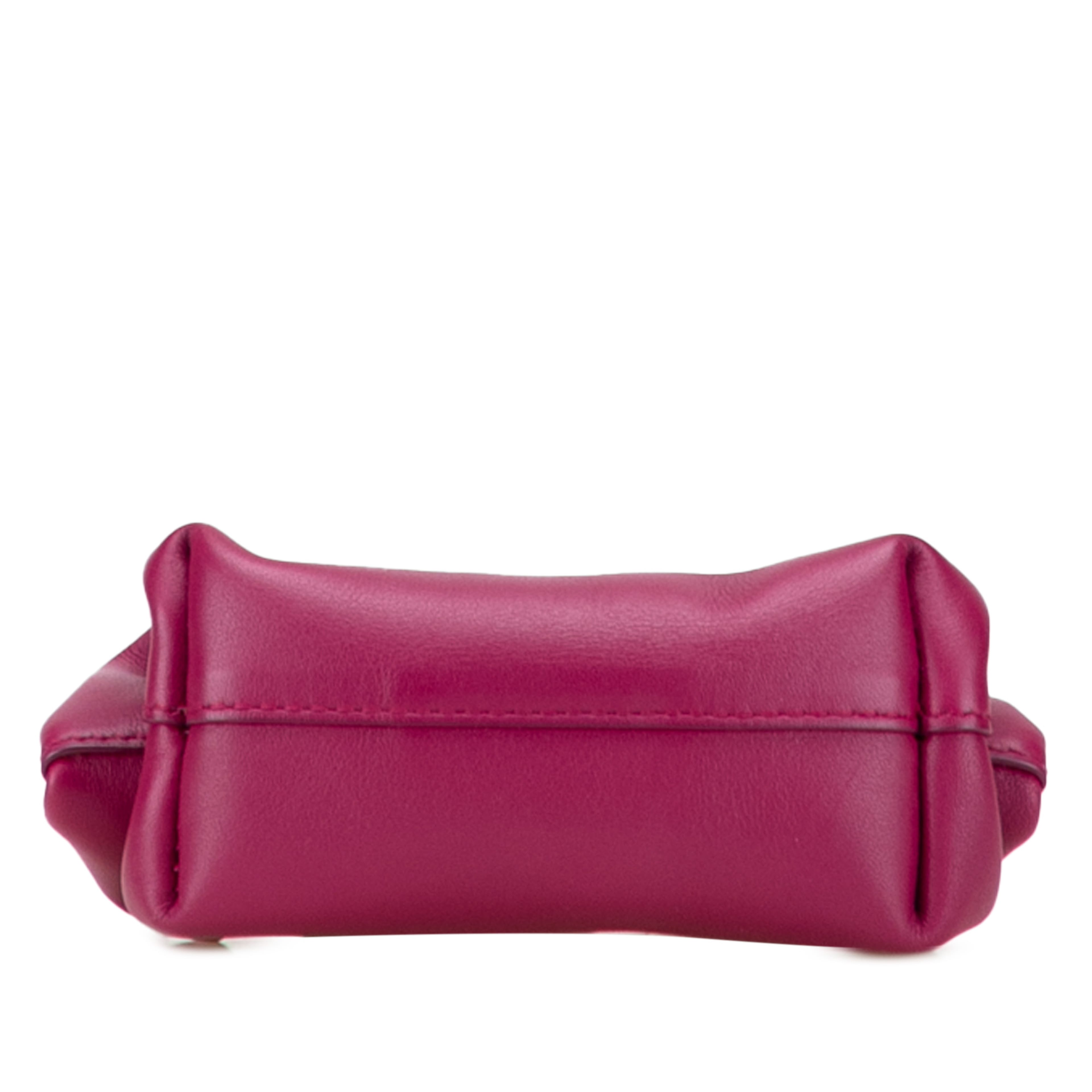 Bottega Veneta Leather Point Coin Purse Satchel, från Luxclusif, i färgen rosa. Klicka för att öppna bilden i stort format