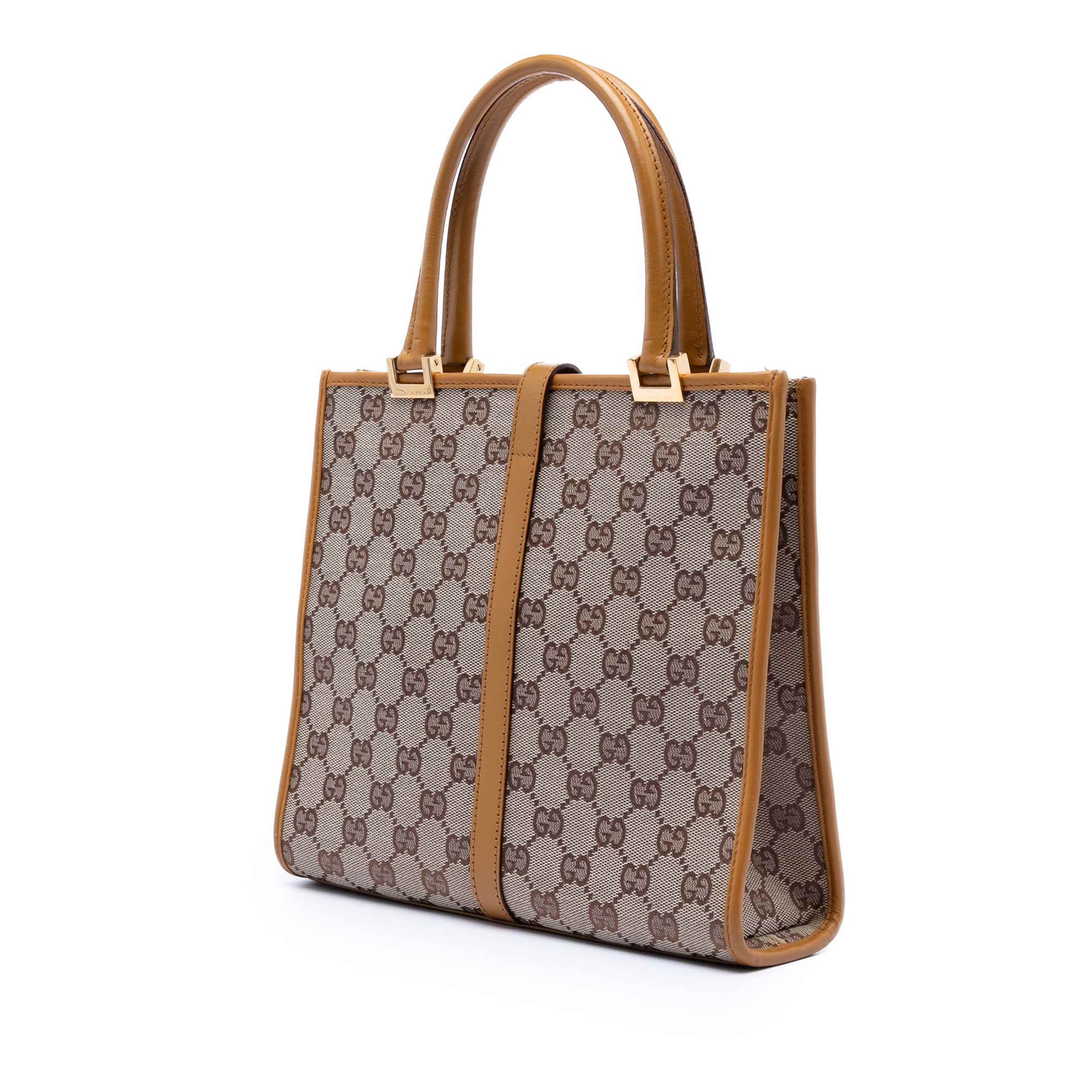 Gucci Gg Canvas Jackie Handbag, från Luxclusif, i färgen beige. Klicka för att öppna bilden i stort format