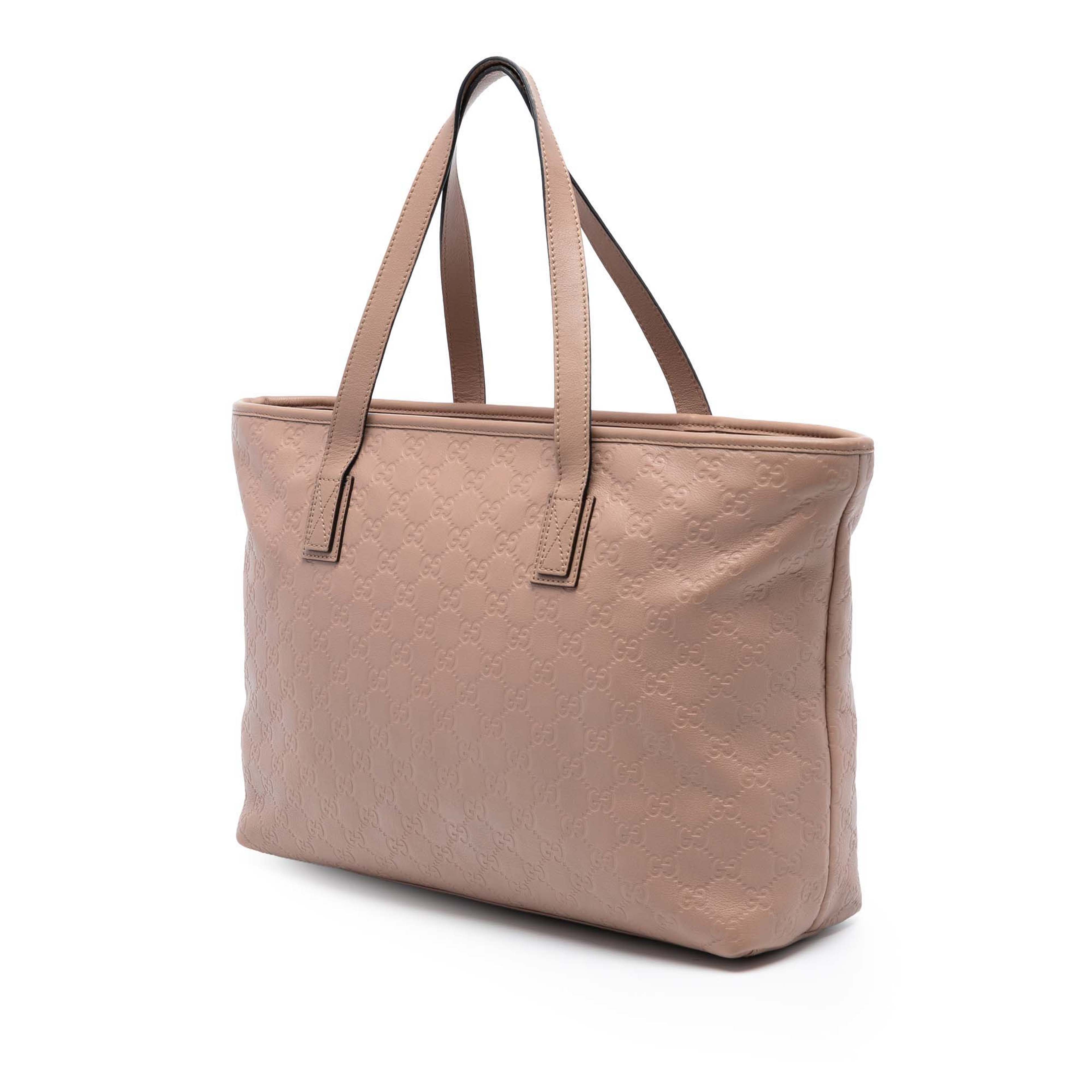 Gucci Medium Guccissima Tote, från Luxclusif, i färgen nude. Klicka för att öppna bilden i stort format