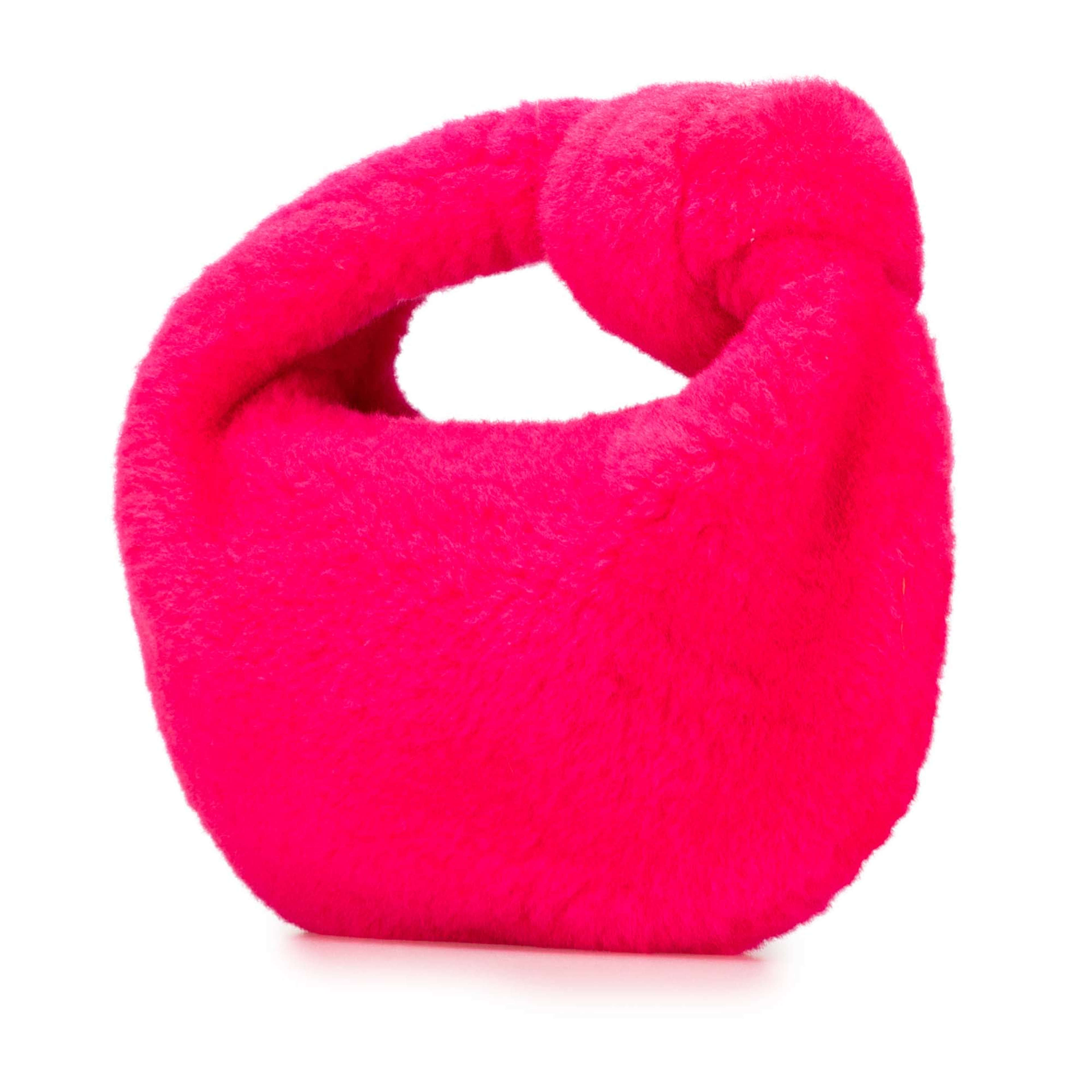 Bottega Veneta Mini Shearling Jodie, från Luxclusif, i färgen strawberry. Klicka för att öppna bilden i stort format