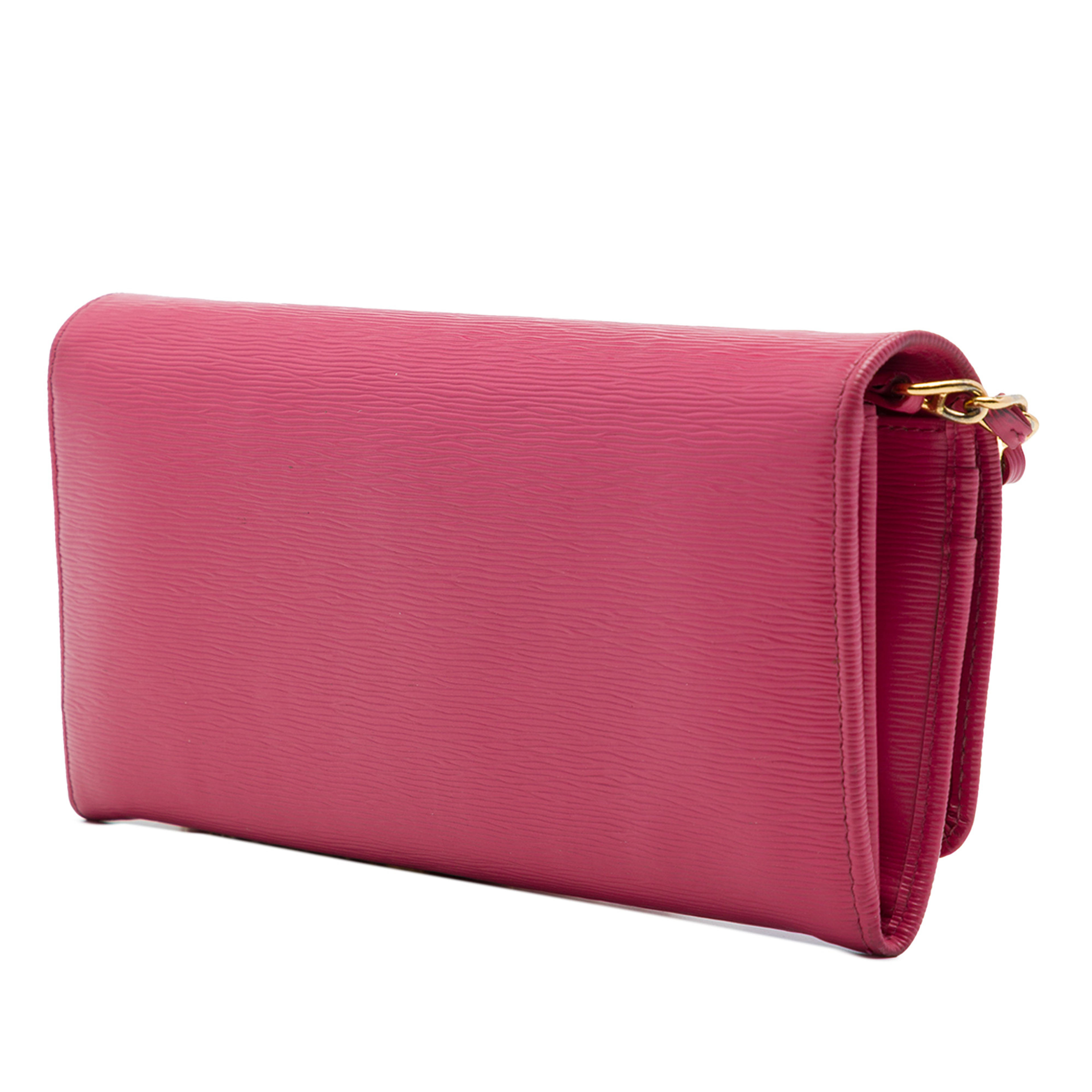 Prada Vitello Move Wallet On Chain, från Luxclusif, i färgen rosa. Klicka för att öppna bilden i stort format