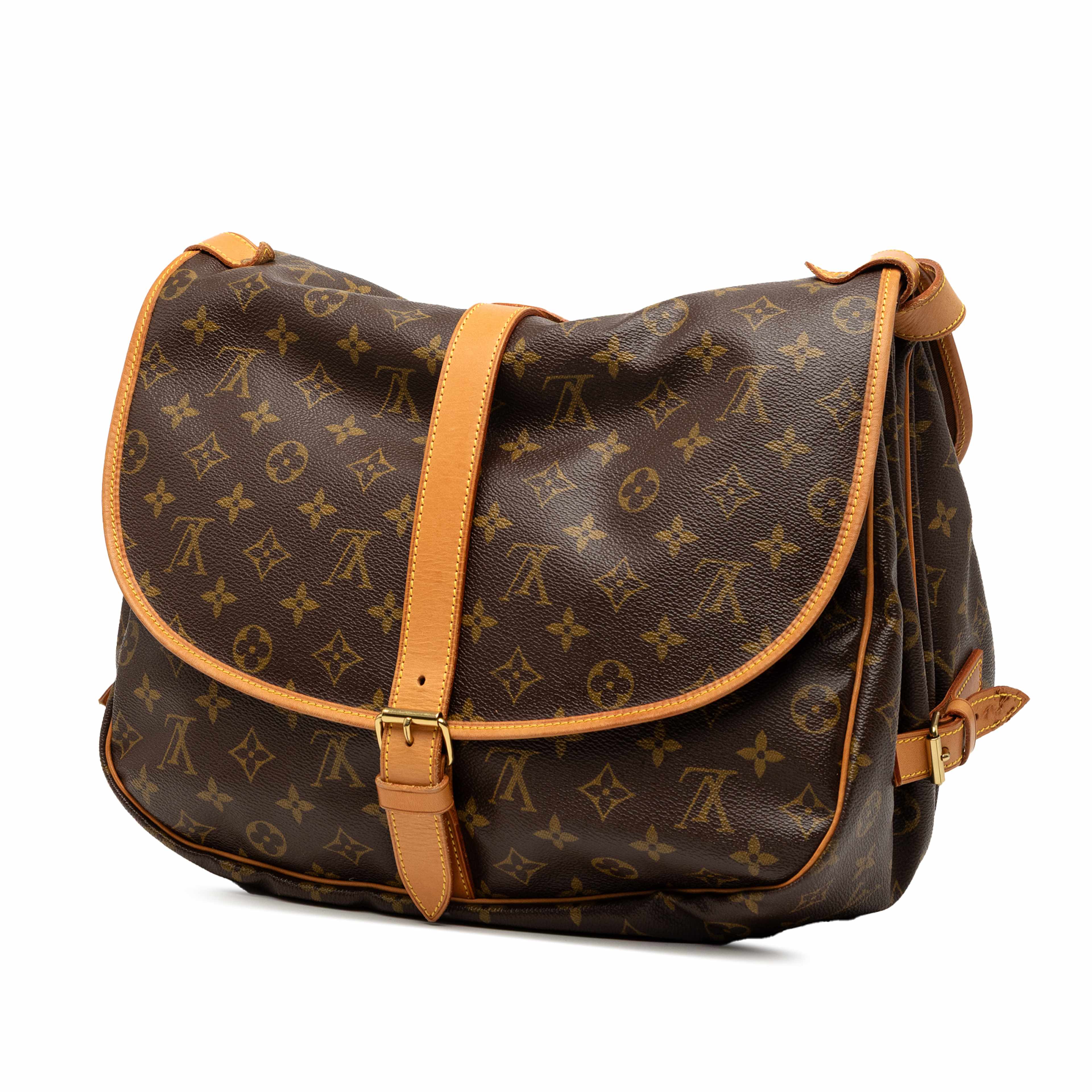 Louis Vuitton Monogram Saumur 35, från Luxclusif, i färgen brown. Klicka för att öppna bilden i stort format