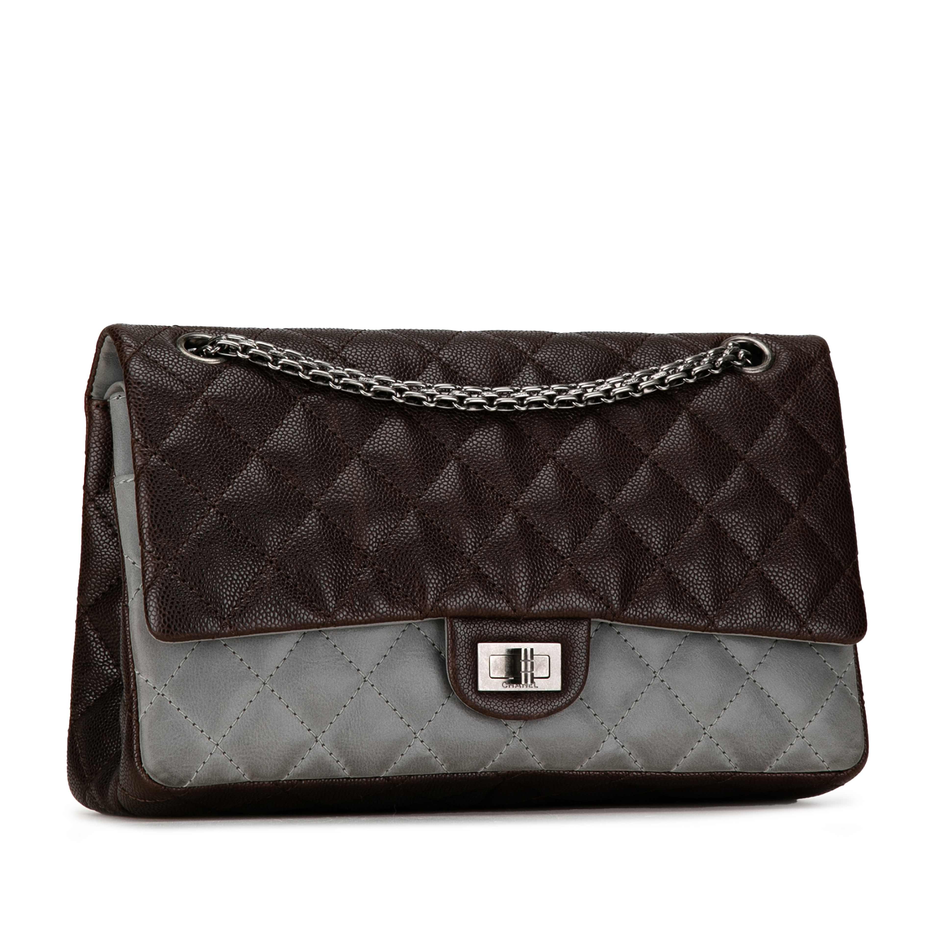 Chanel Caviar And Iridescent Calfskin Reissue 2.55 Double Flap 226