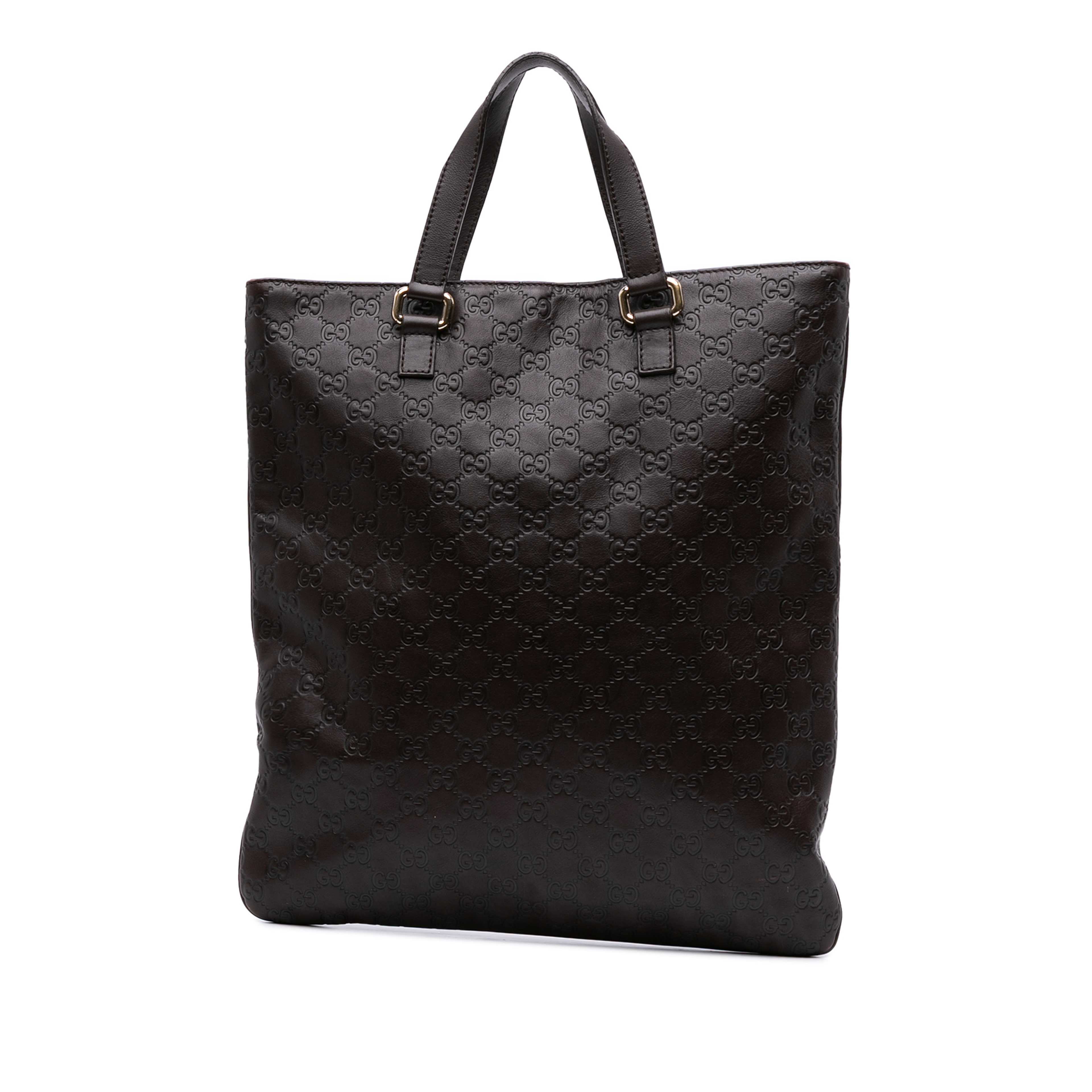 Gucci Guccissima Tote, från Luxclusif, i färgen dark brown. Klicka för att öppna bilden i stort format