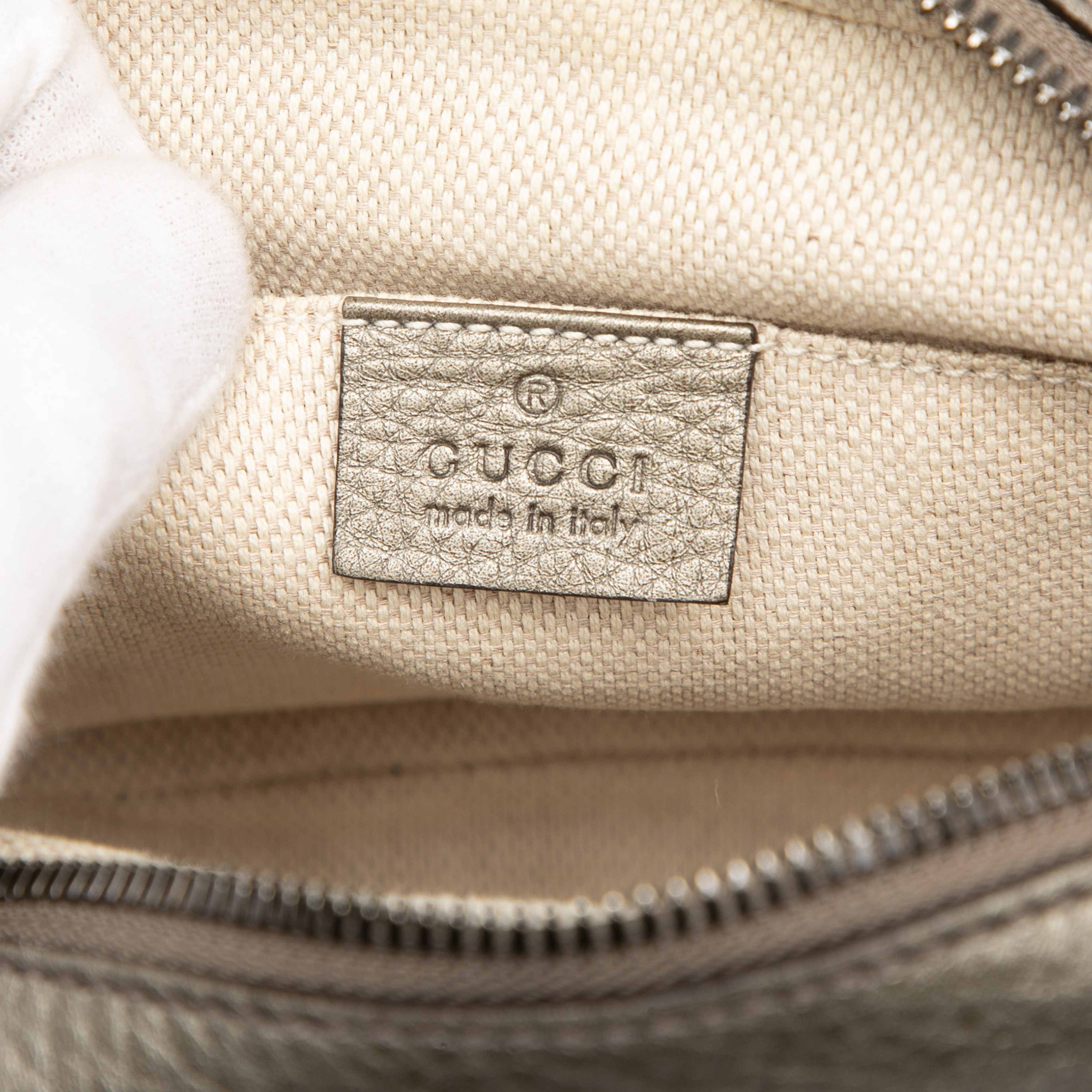 Gucci Leather Soho Disco Crossbody, från Luxclusif, i färgen gold. Klicka för att öppna bilden i stort format