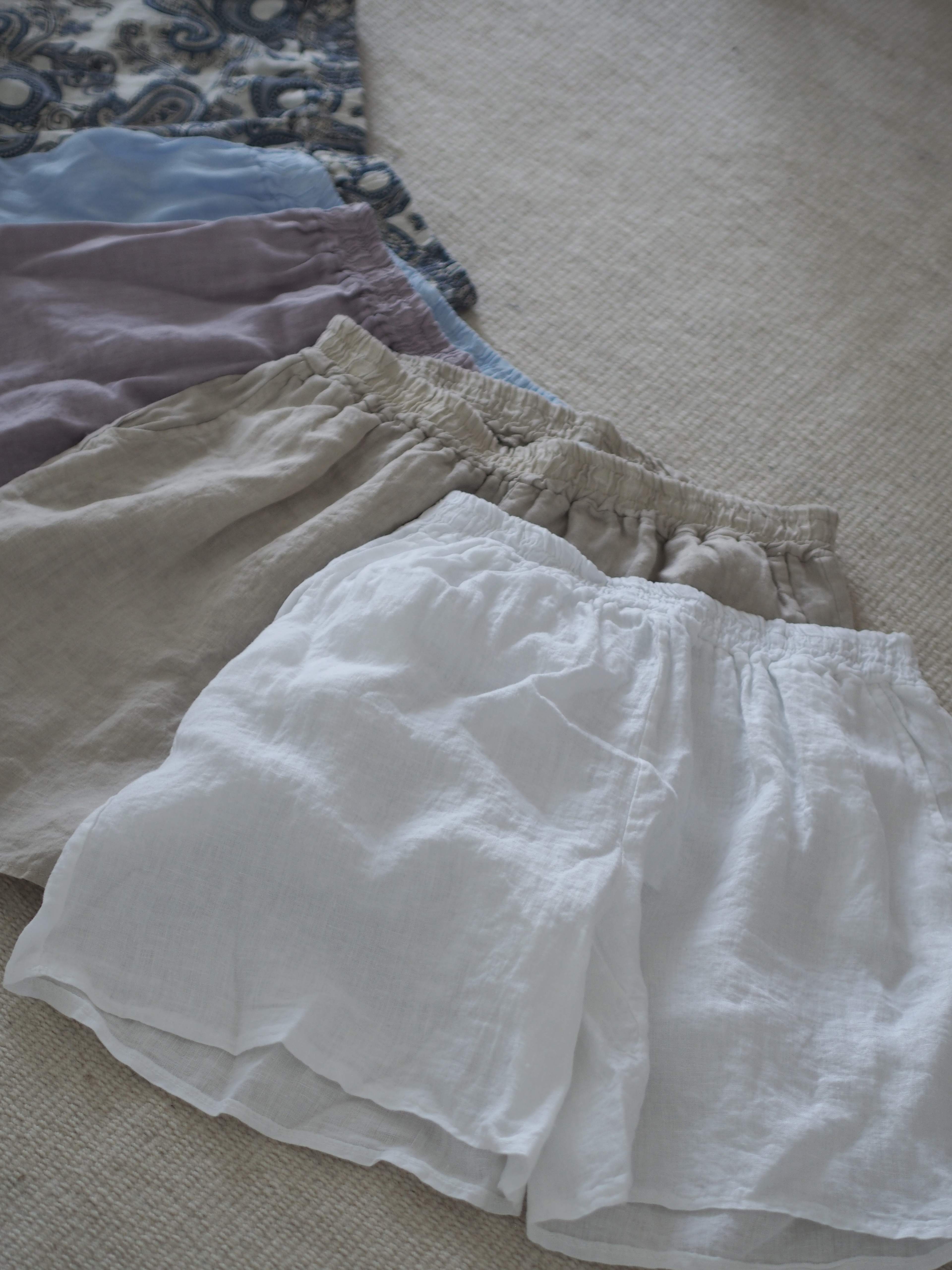 Tracy, Shorts, Linen - Soft Grey
