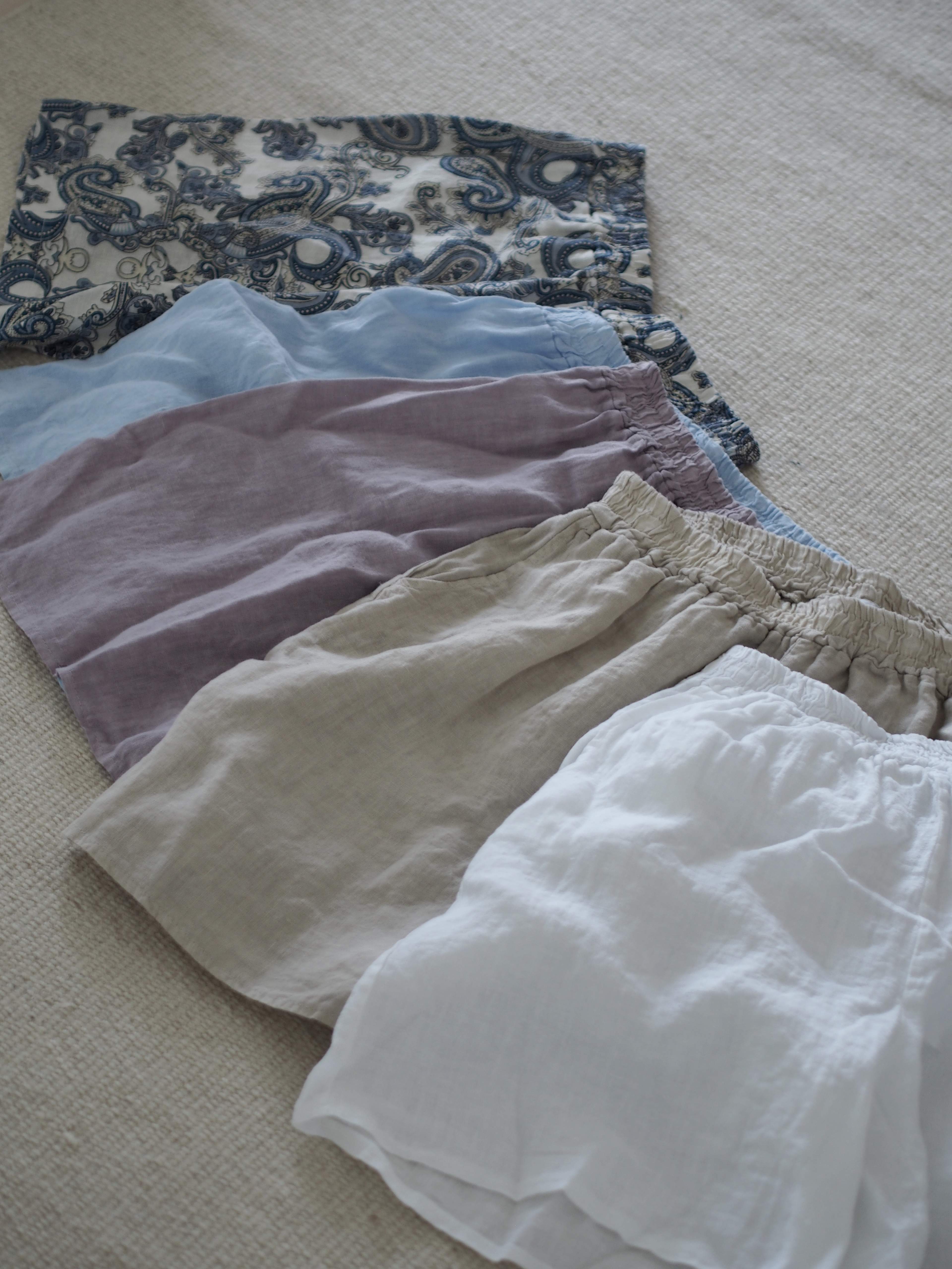 Tracy, Shorts, Linen - Soft Grey