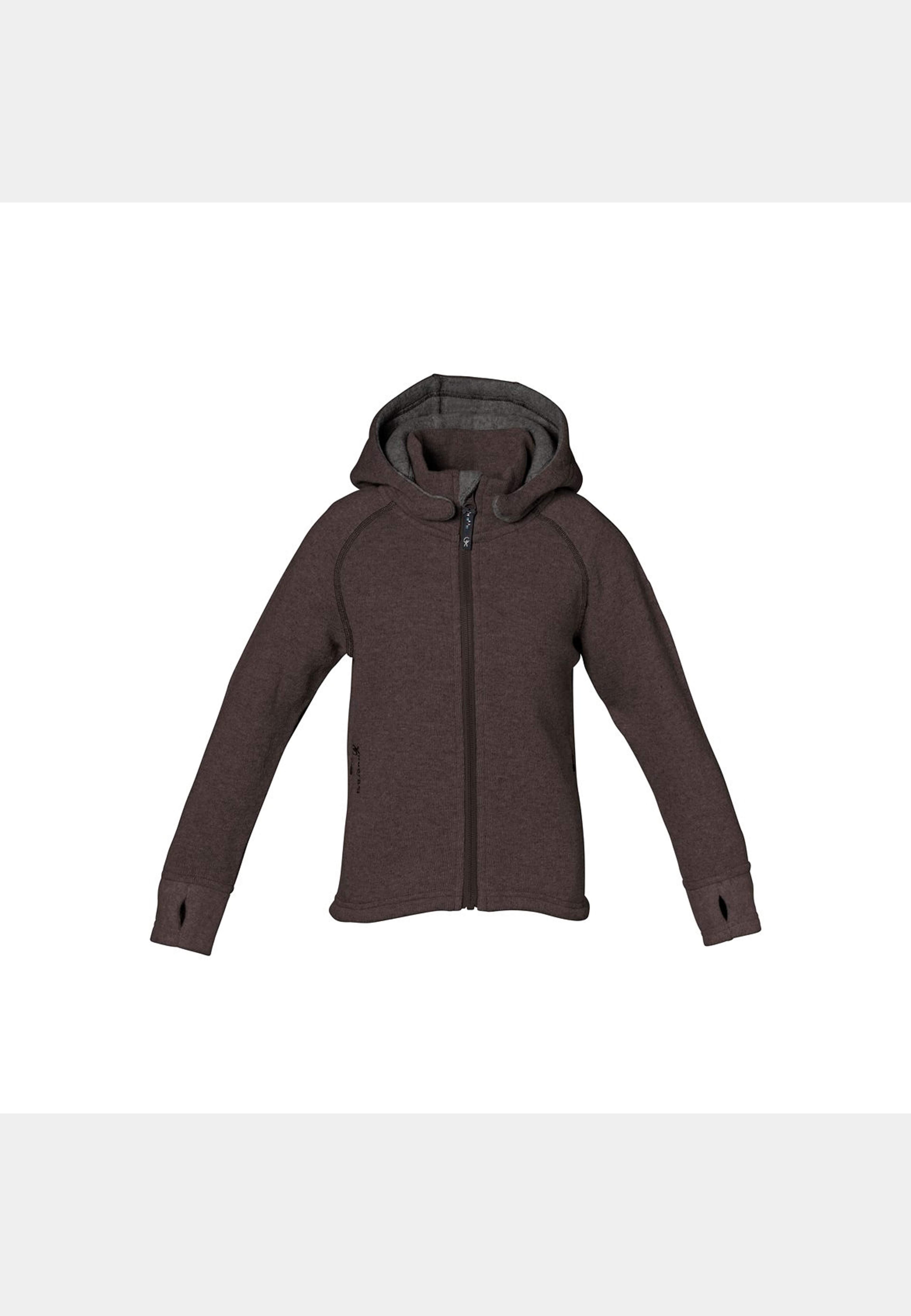 Shaun Hoodie Kids, från ISBJÖRN of Sweden, i färgen espresso. Klicka för att öppna bilden i stort format