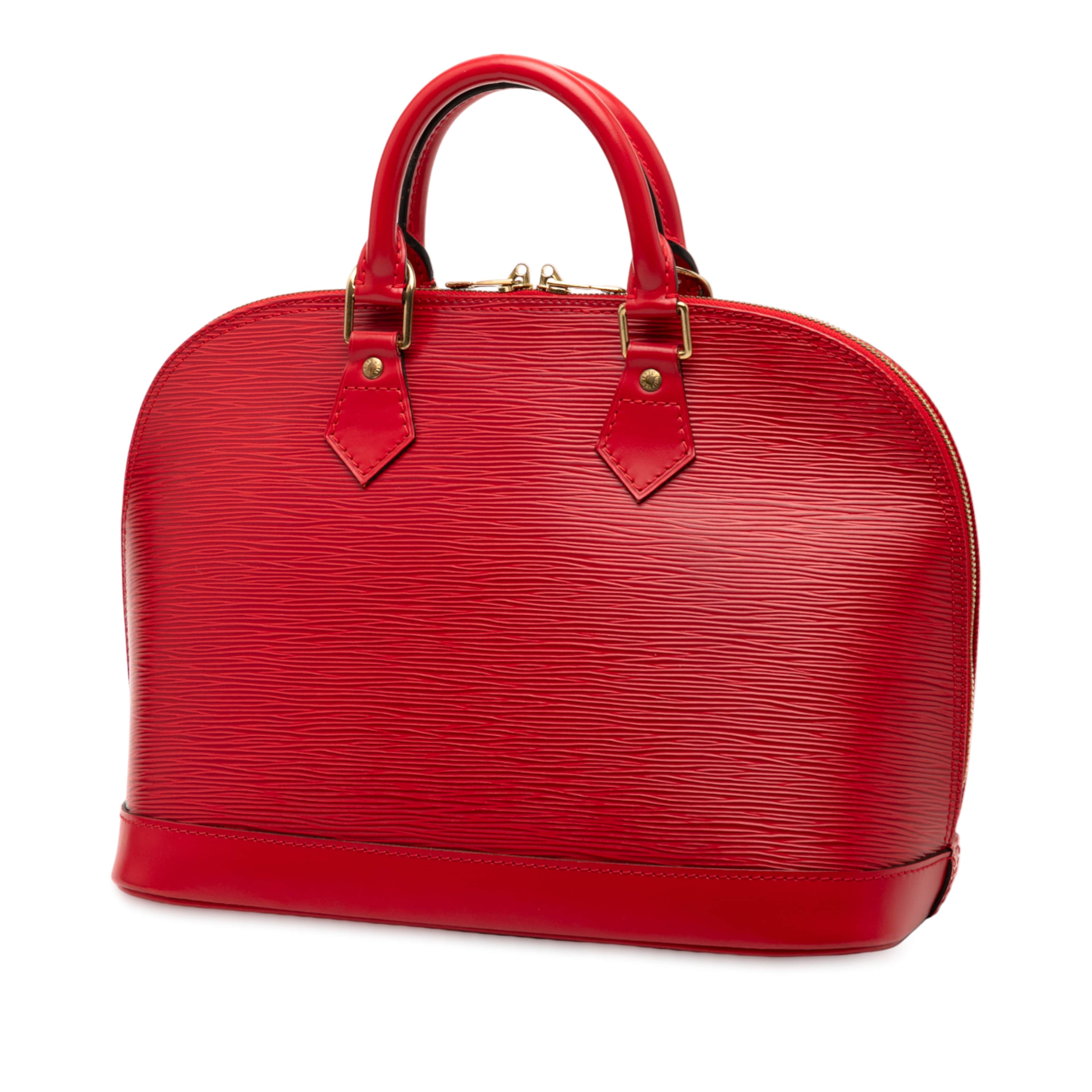 Louis Vuitton Epi Alma Pm, från Luxclusif, i färgen red. Klicka för att öppna bilden i stort format