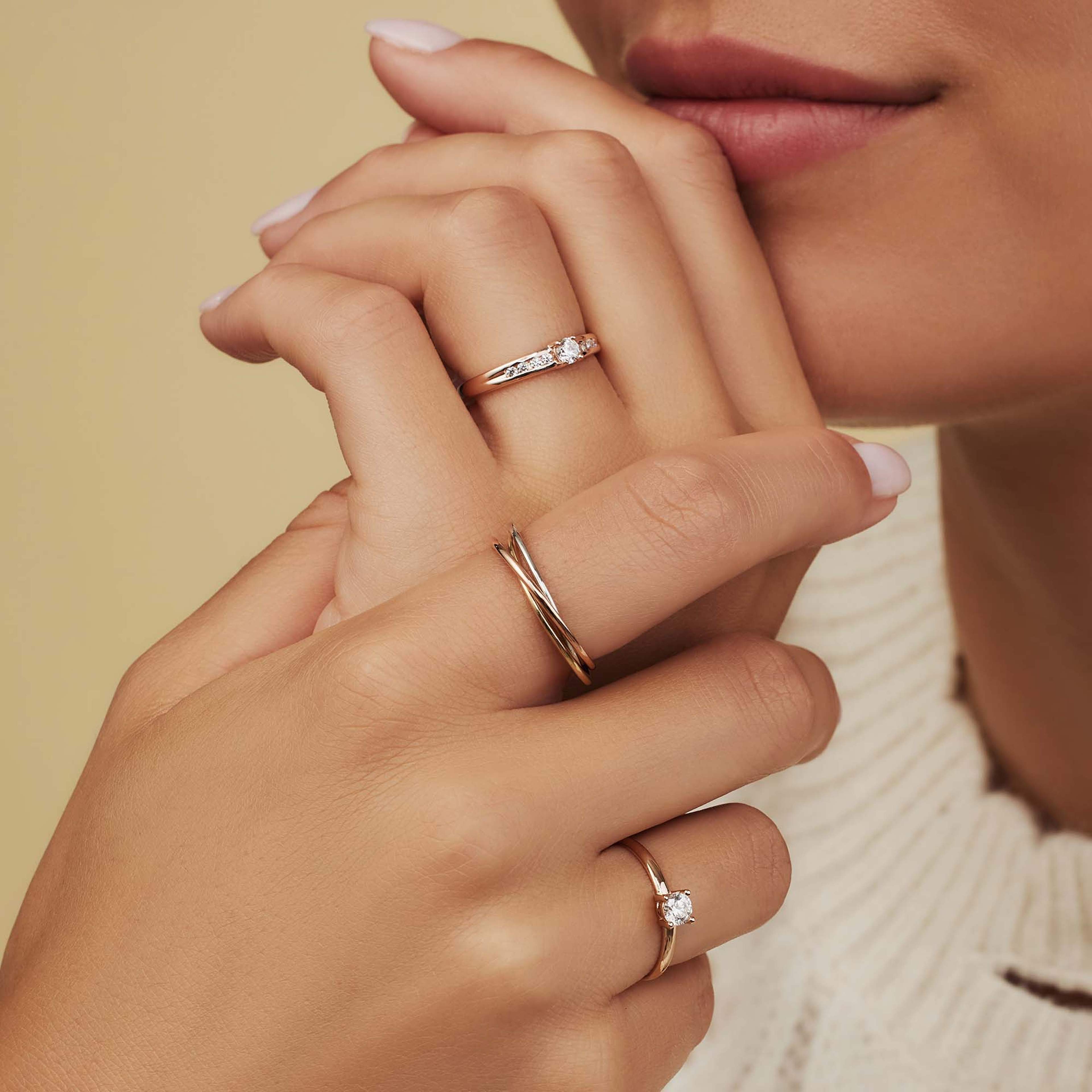 La Concorde 14 Karat Roséguld/14 Karat Vitguld Ring