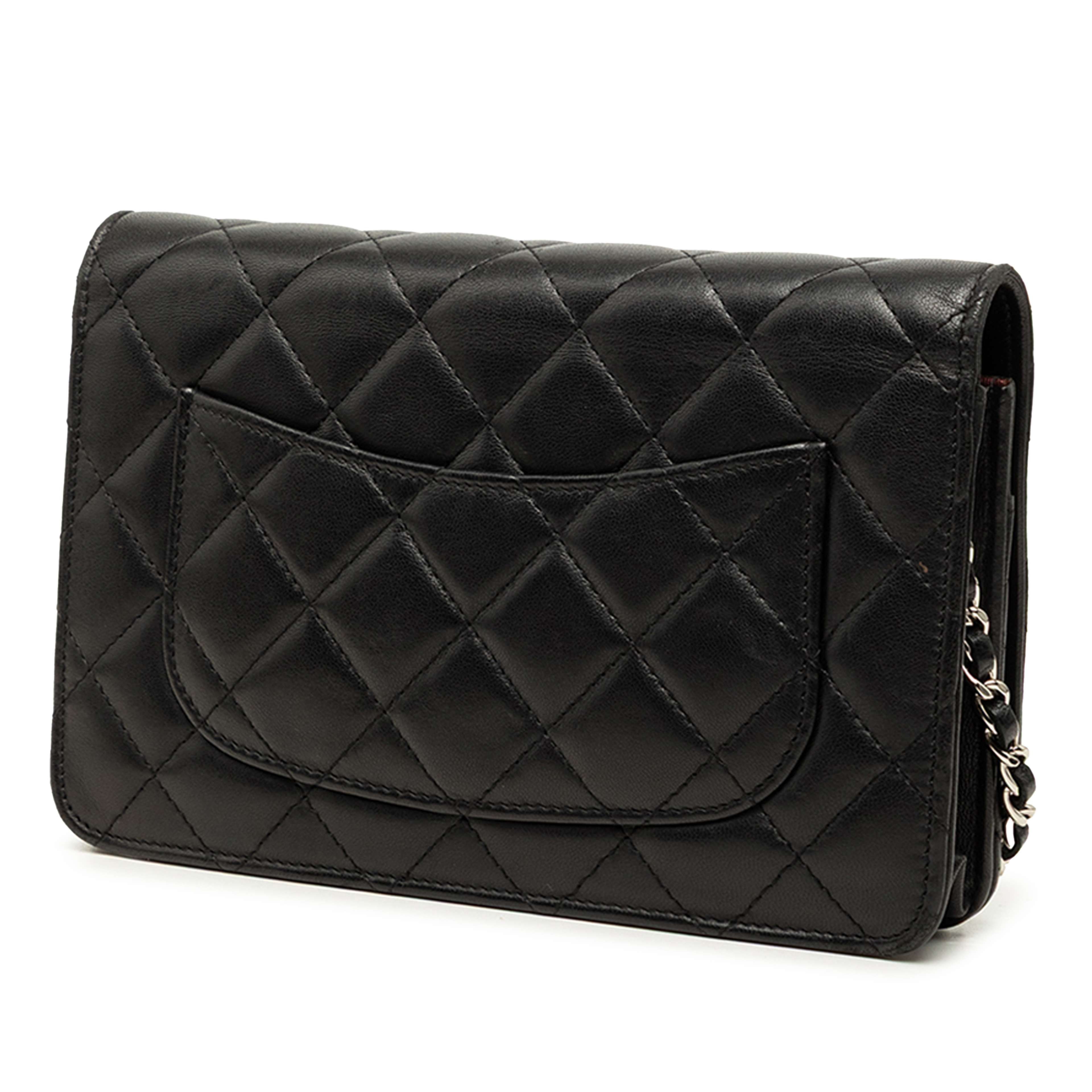 Chanel Cc Quilted Lambskin Wallet On Chain, från Luxclusif, i färgen svart. Klicka för att öppna bilden i stort format