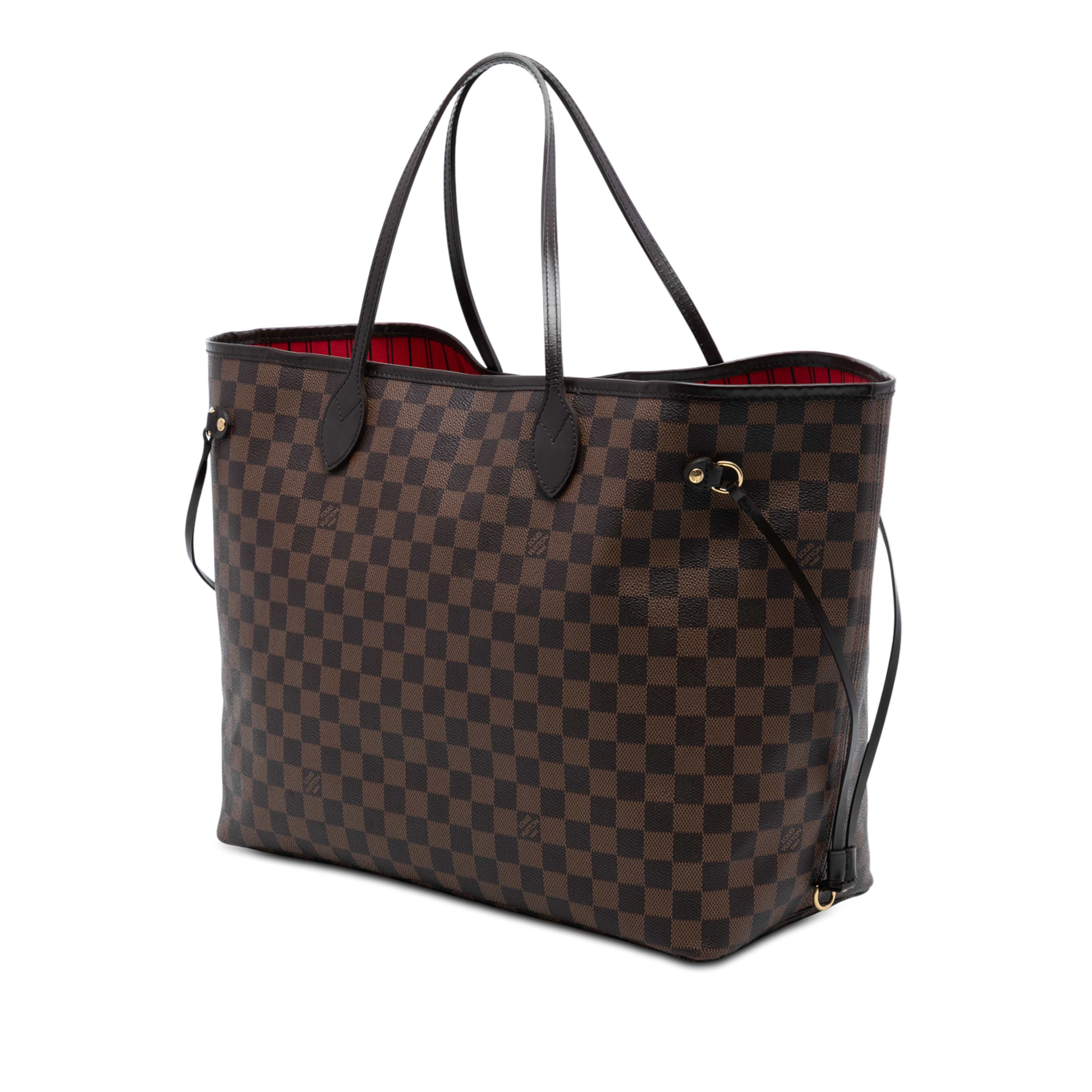 Louis Vuitton Damier Ebene Neverfull Gm, från Luxclusif, i färgen brown. Klicka för att öppna bilden i stort format