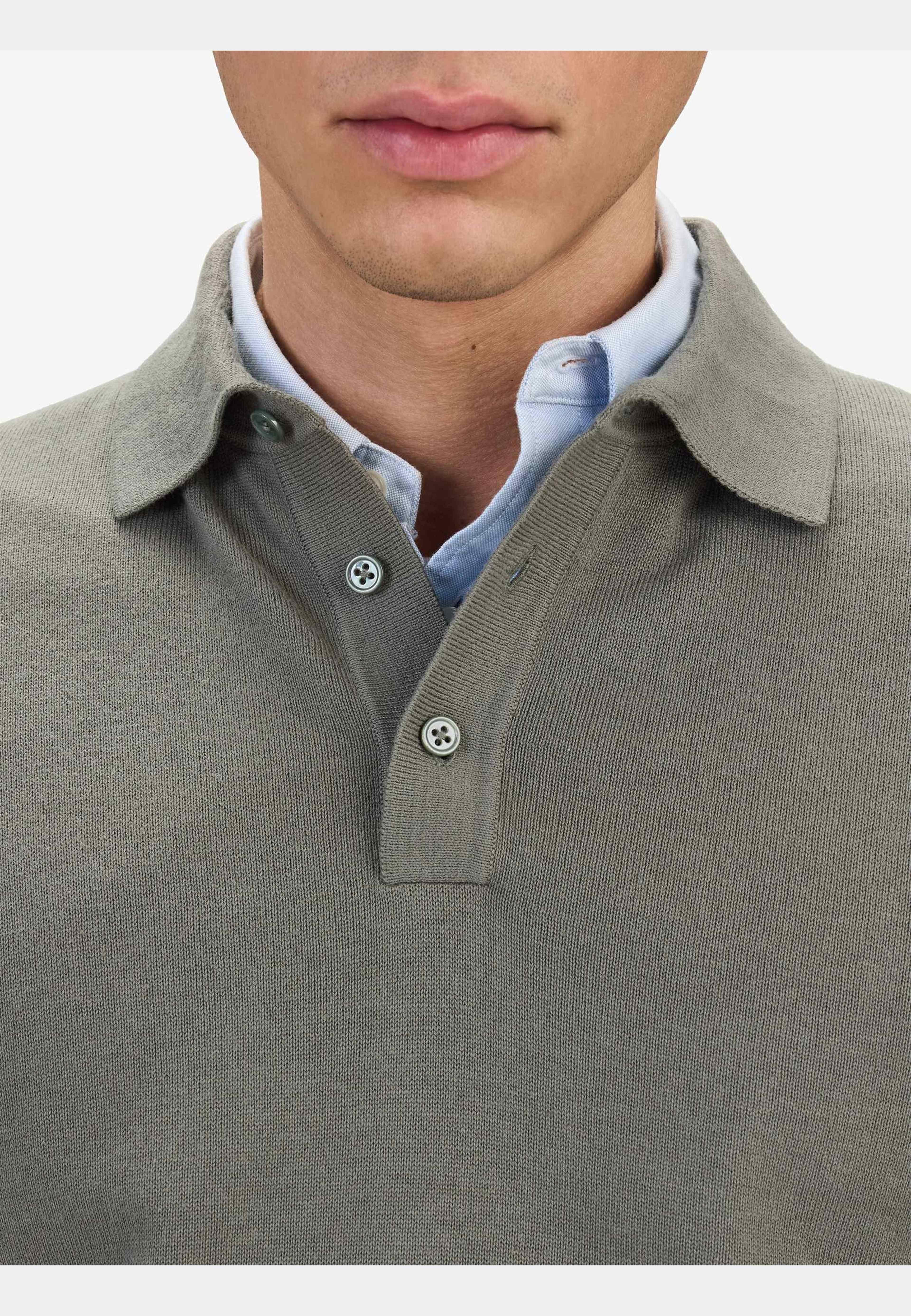 Cotton Buttoned Polo Shirt (jordan), från John Henric, i färgen green. Klicka för att öppna bilden i stort format