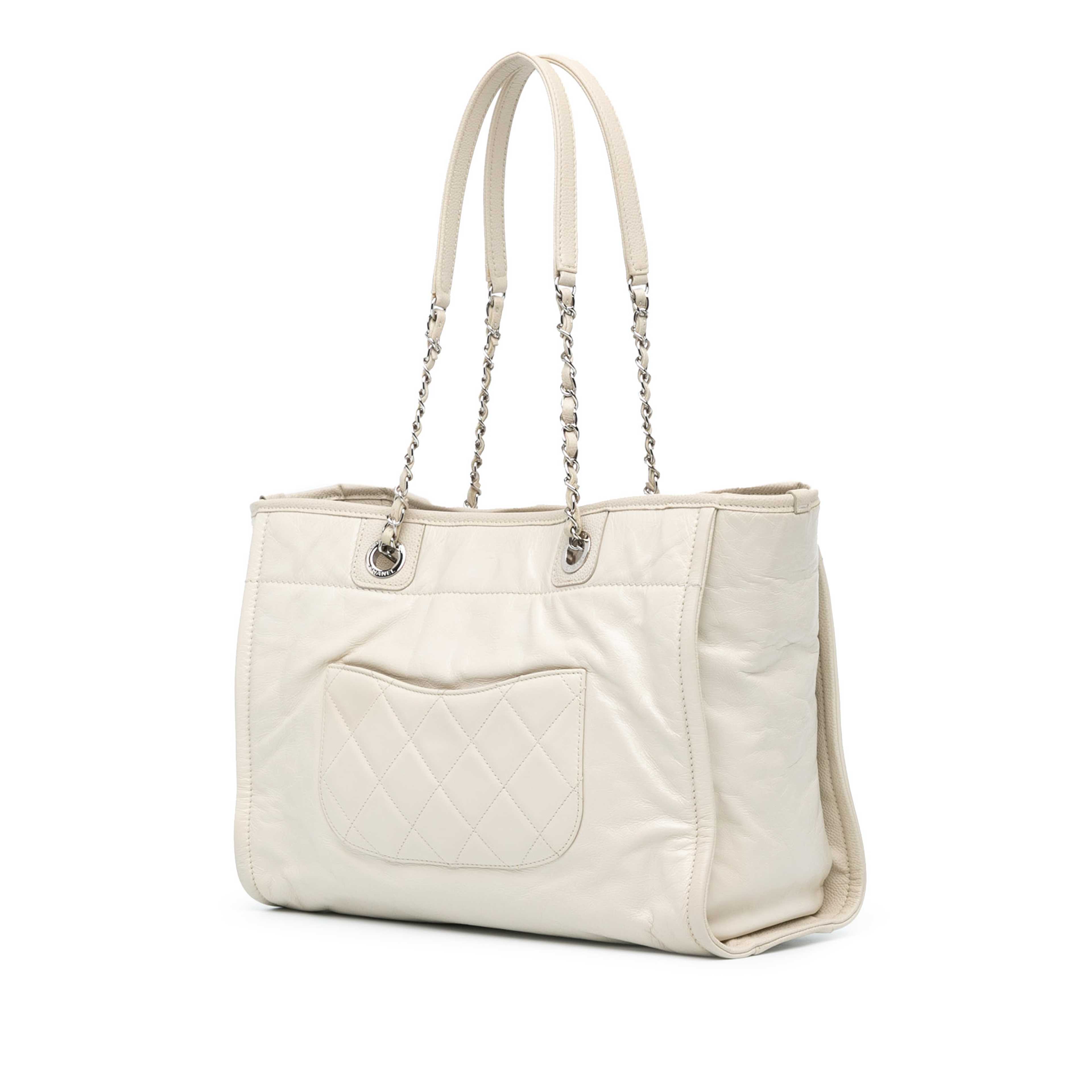 Chanel Small Glazed Calfskin Deauville Tote