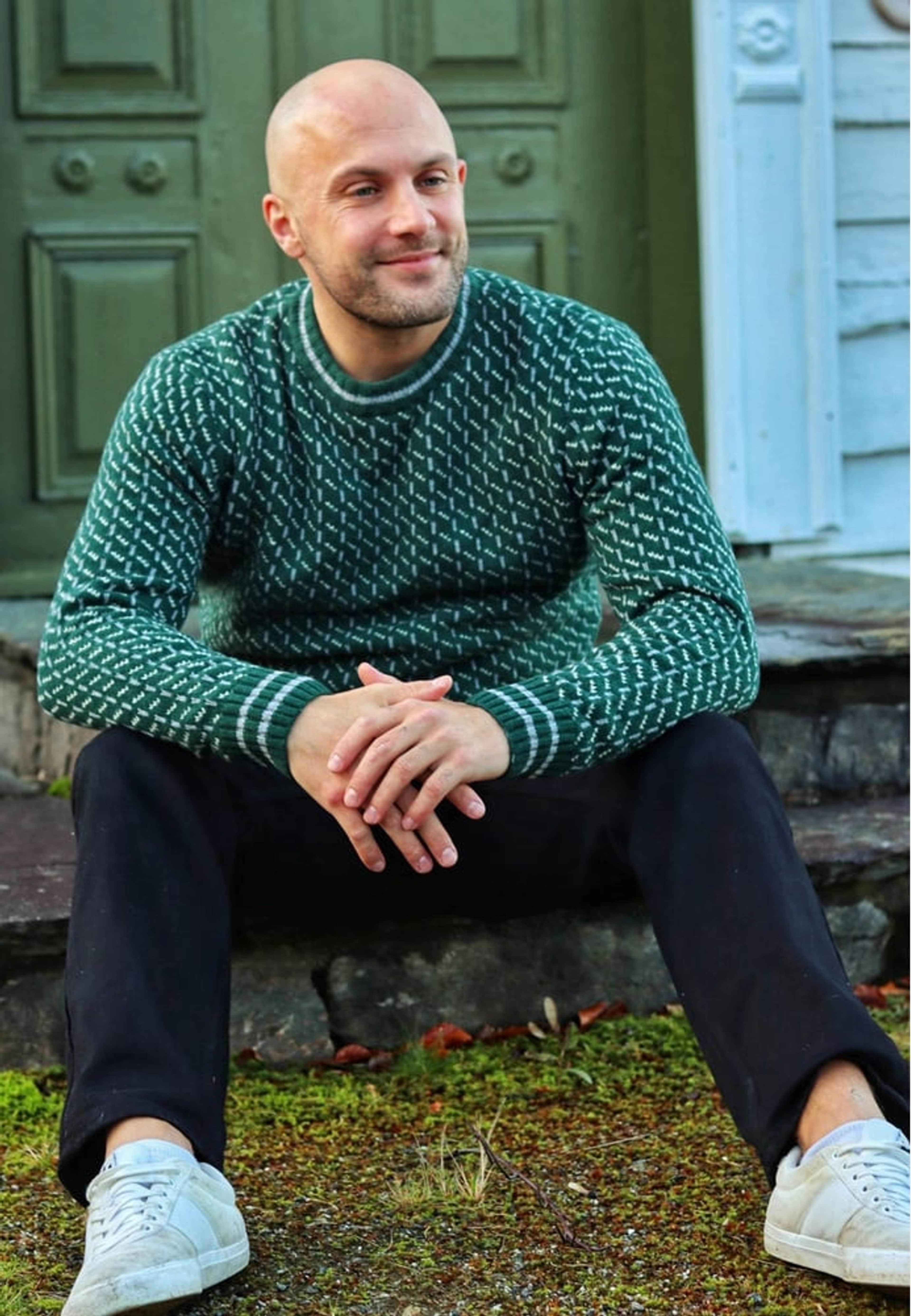 Uffe Jumper, från Jumperfabriken, i färgen green. Klicka för att öppna bilden i stort format