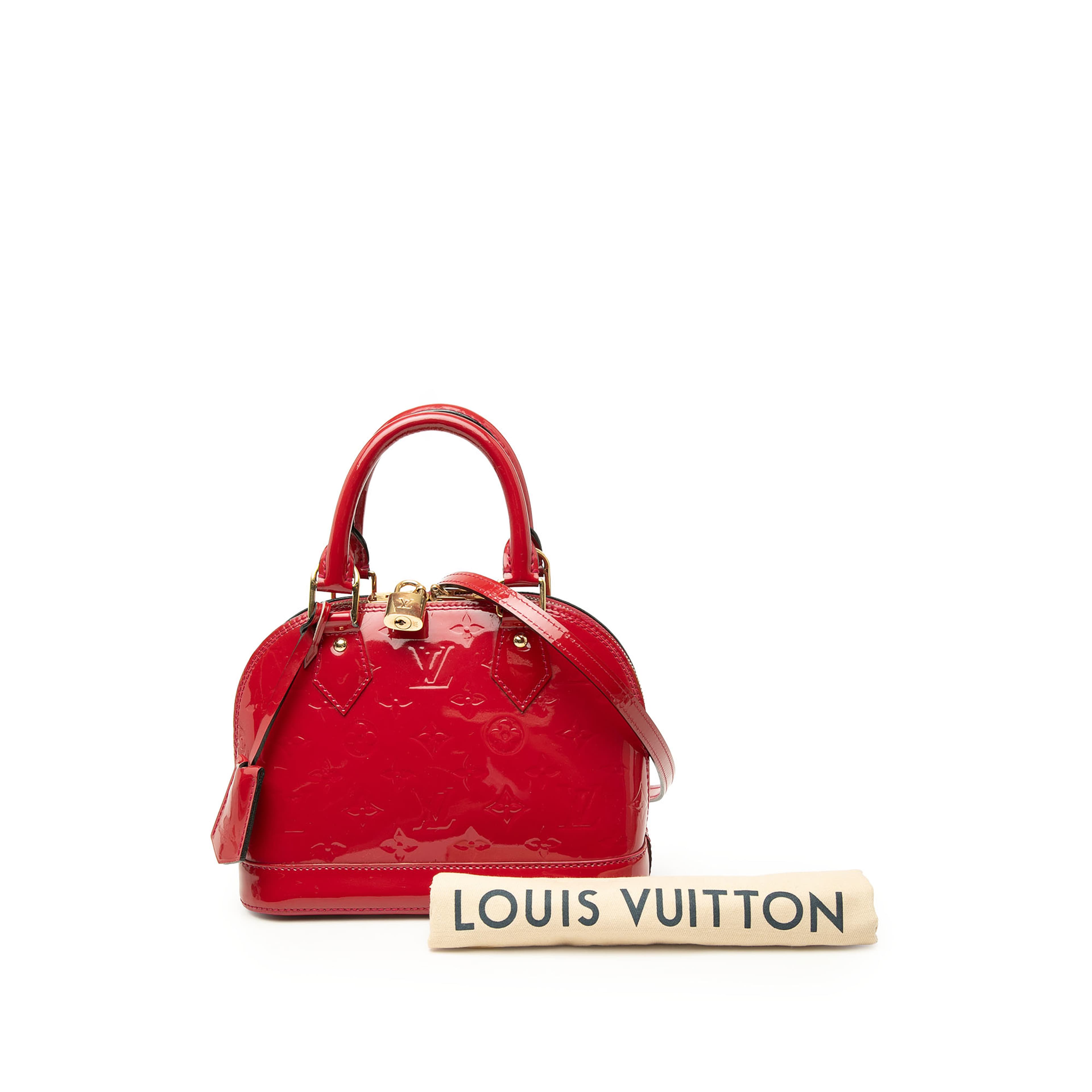 Louis Vuitton Monogram Vernis Alma Bb, från Luxclusif, i färgen rosa. Klicka för att öppna bilden i stort format