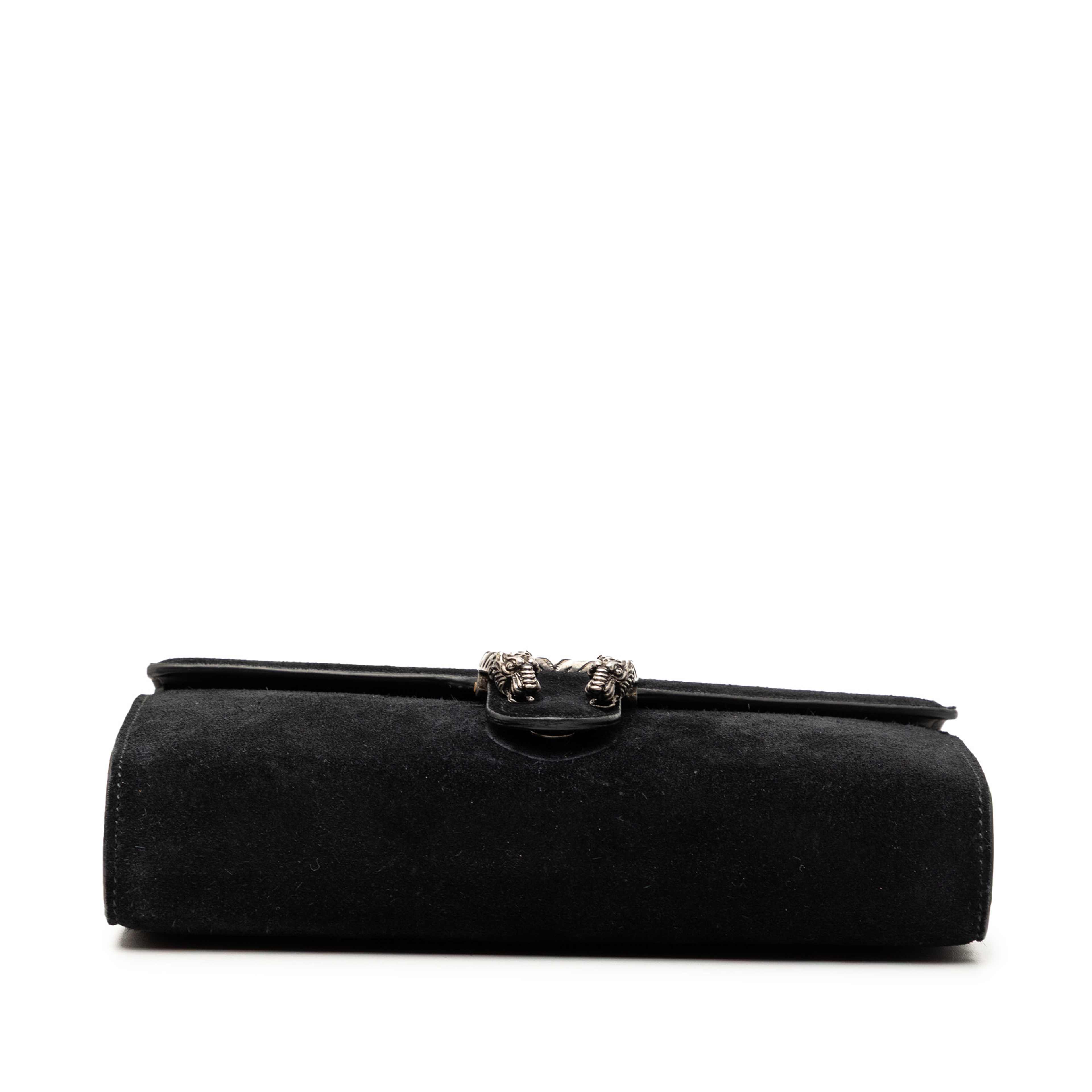 Gucci Suede Dionysus Wallet On Chain, från Luxclusif, i färgen black. Klicka för att öppna bilden i stort format
