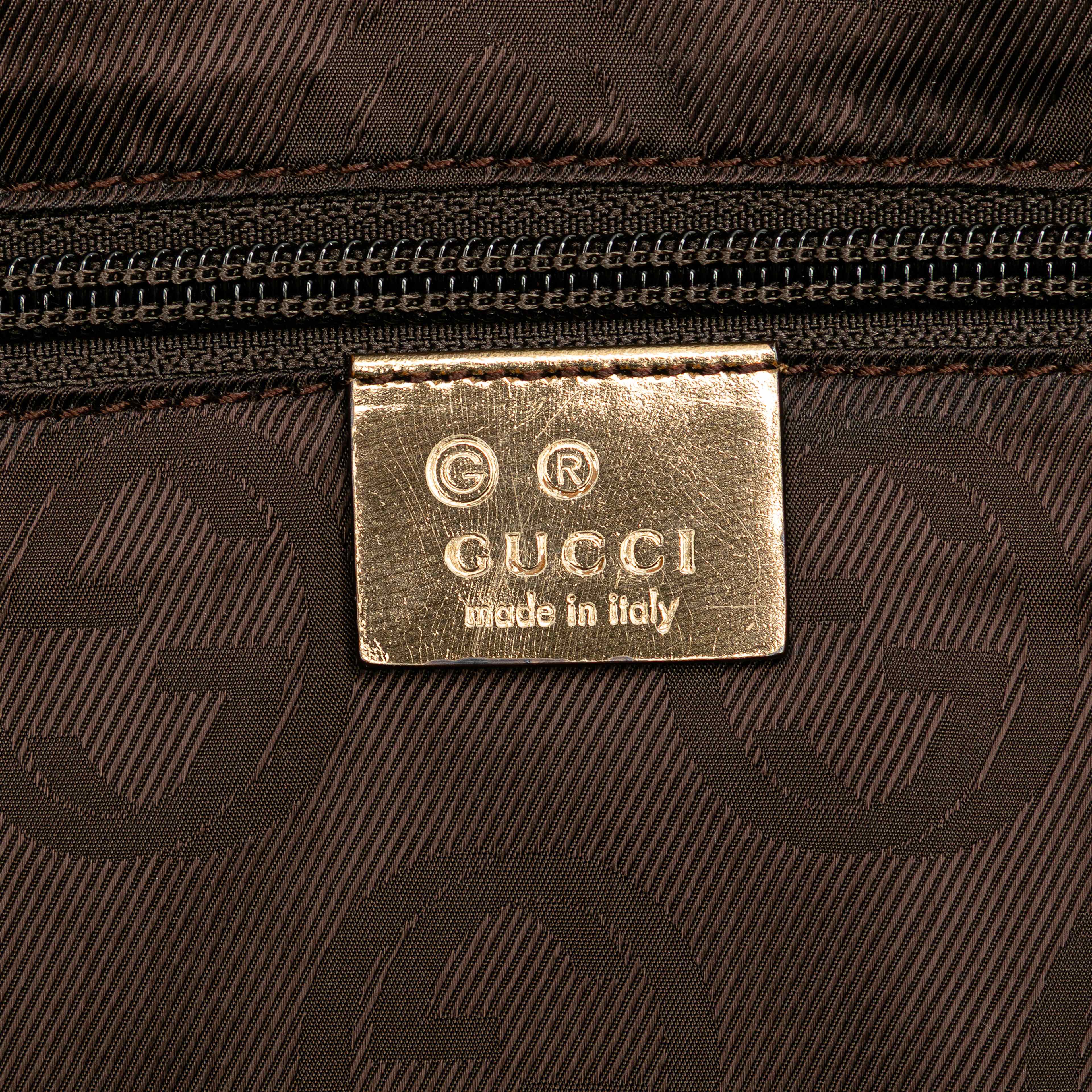 Gucci Gg Canvas Web Tote, från Luxclusif, i färgen light gold. Klicka för att öppna bilden i stort format