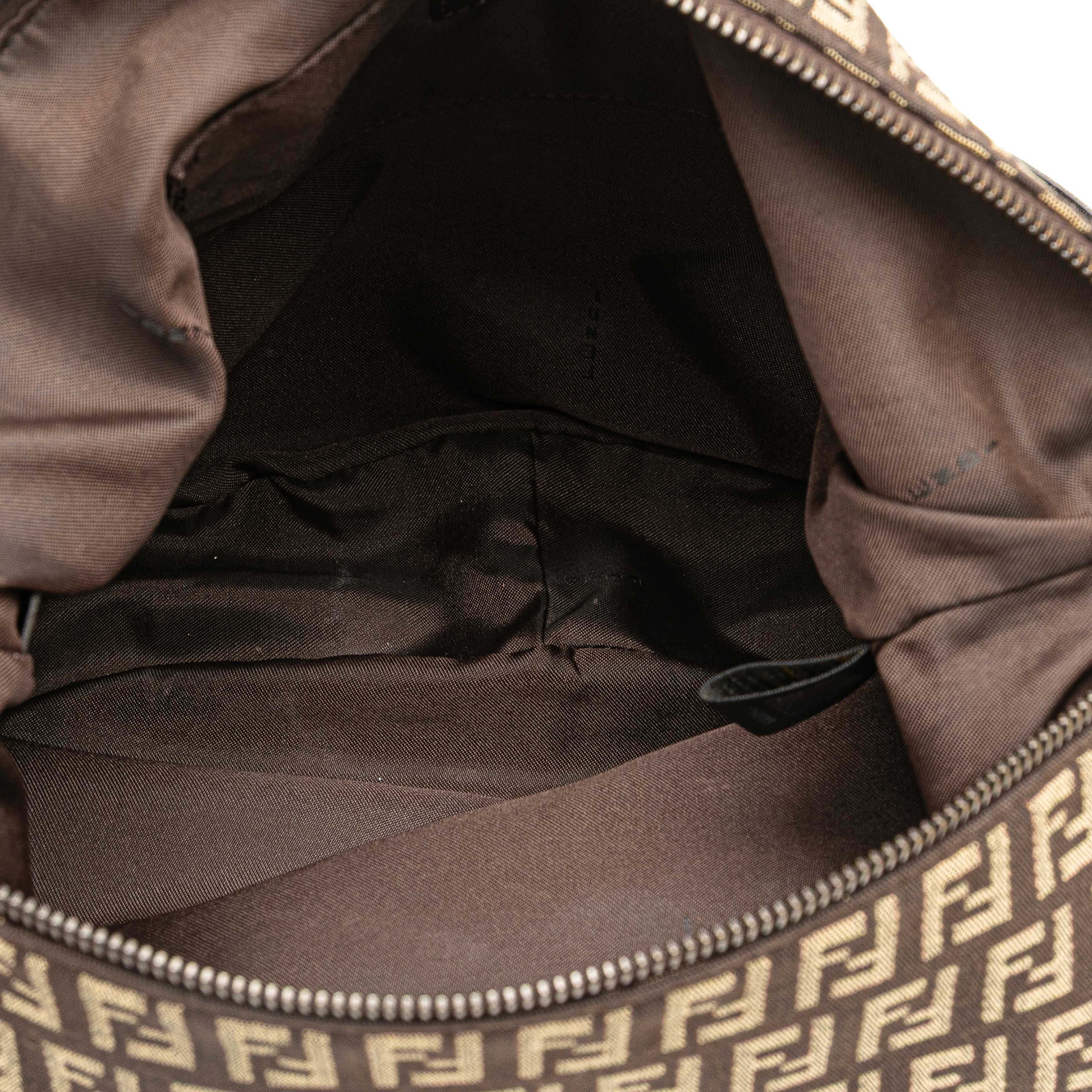 Fendi Zucchino Canvas Shoulder Bag