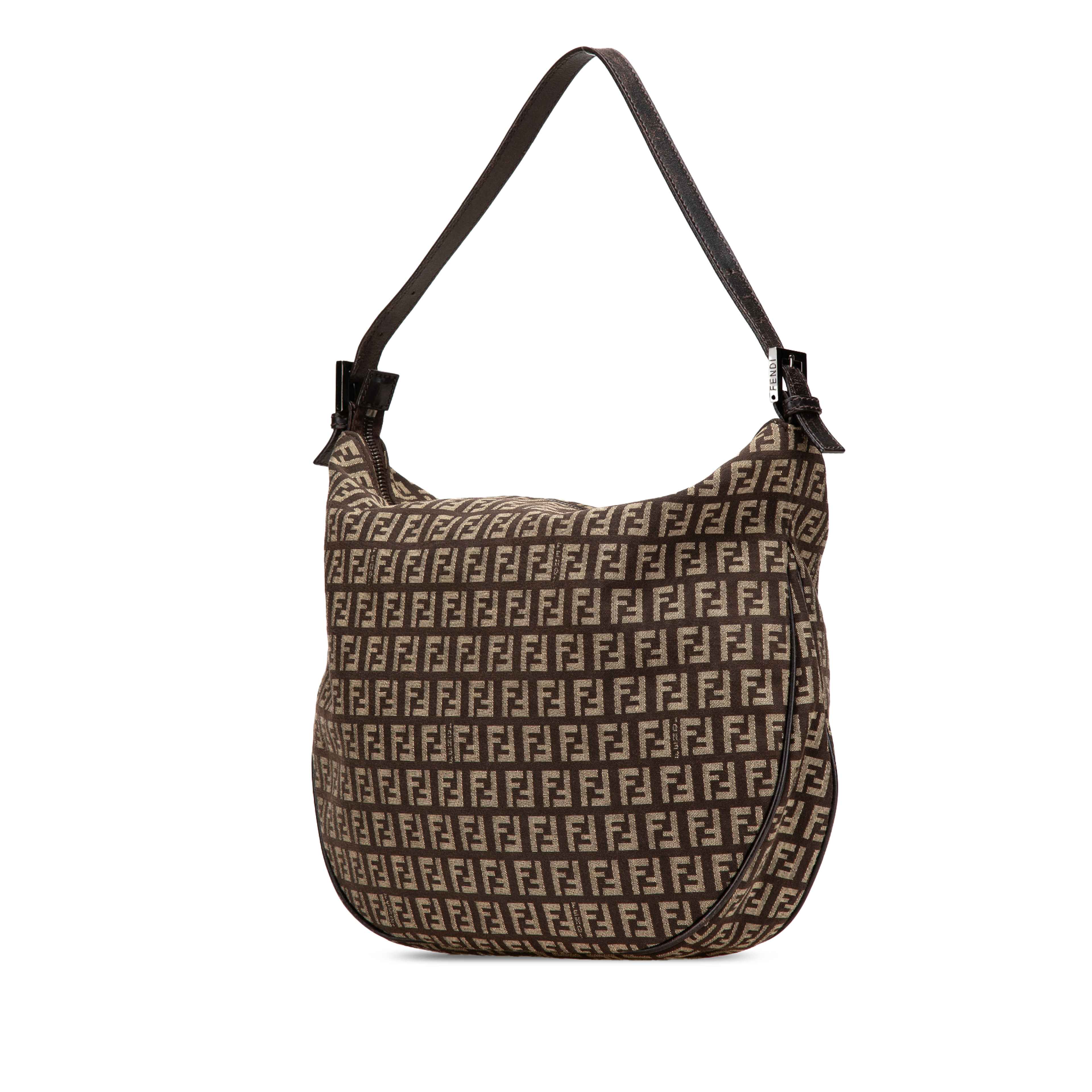 Fendi Zucchino Canvas Shoulder Bag