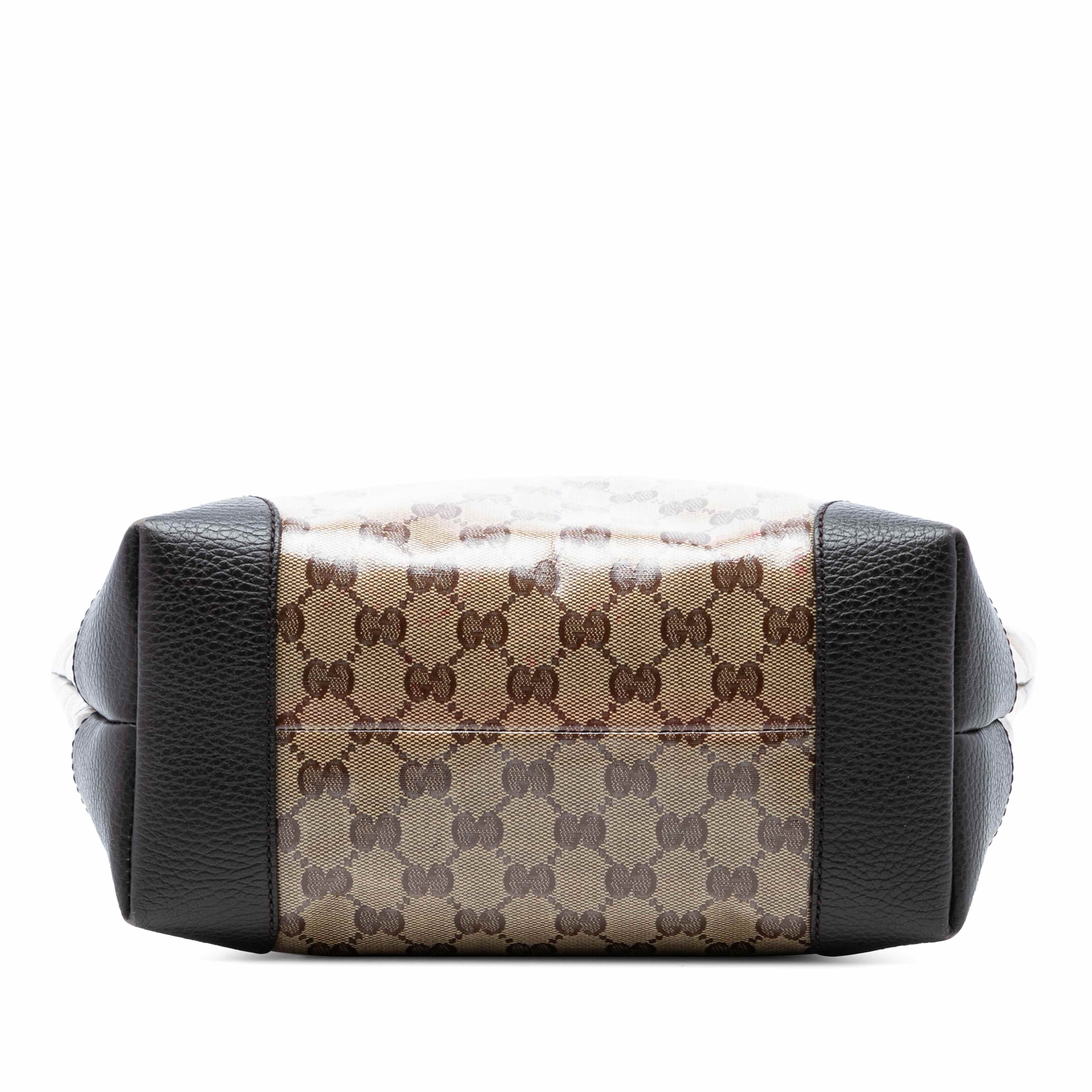 Gucci Gg Crystal Vertical Charm Tote, från Luxclusif, i färgen beige. Klicka för att öppna bilden i stort format