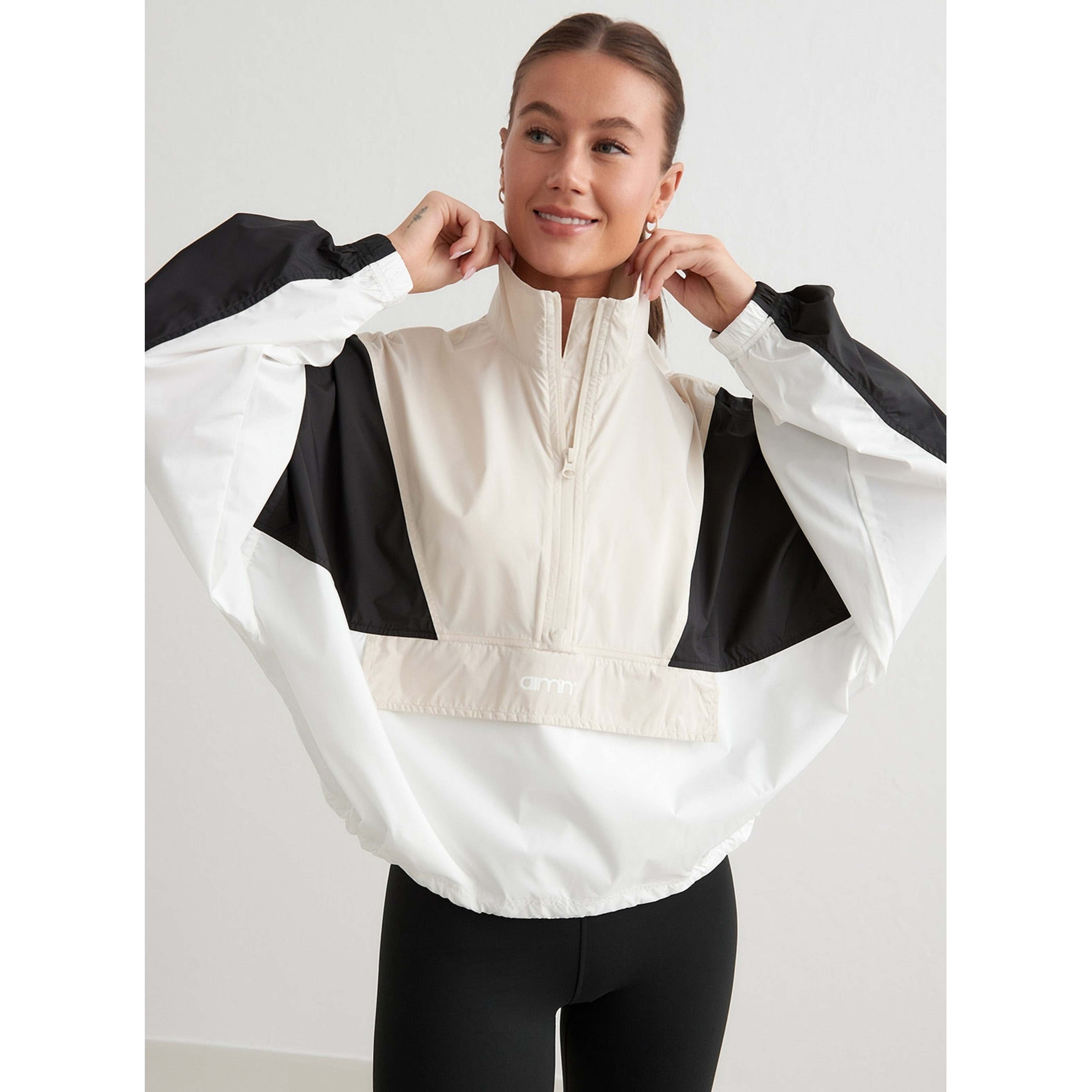 Café Au Lait Balance Blocked Windstopper Jacket
