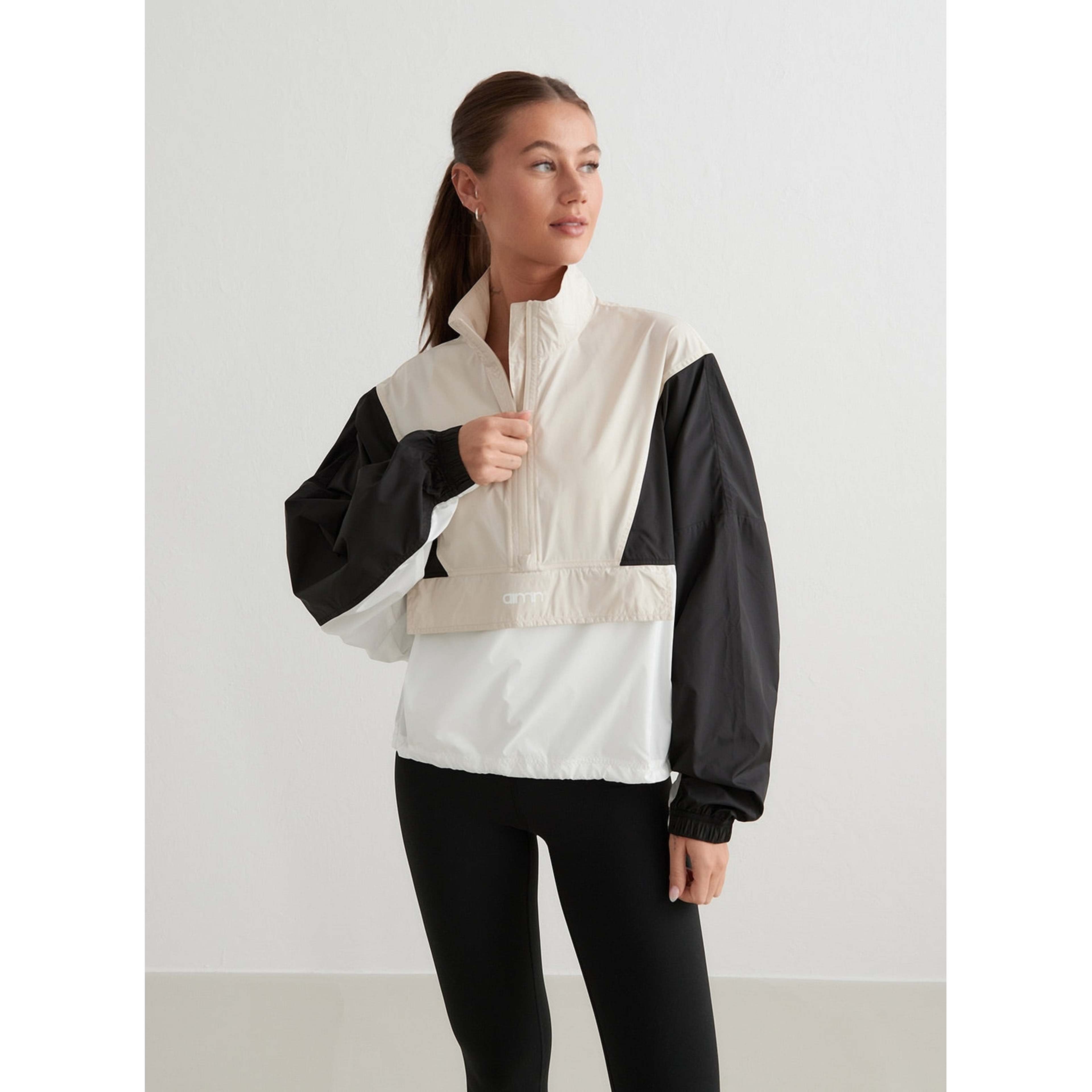 Café Au Lait Balance Blocked Windstopper Jacket