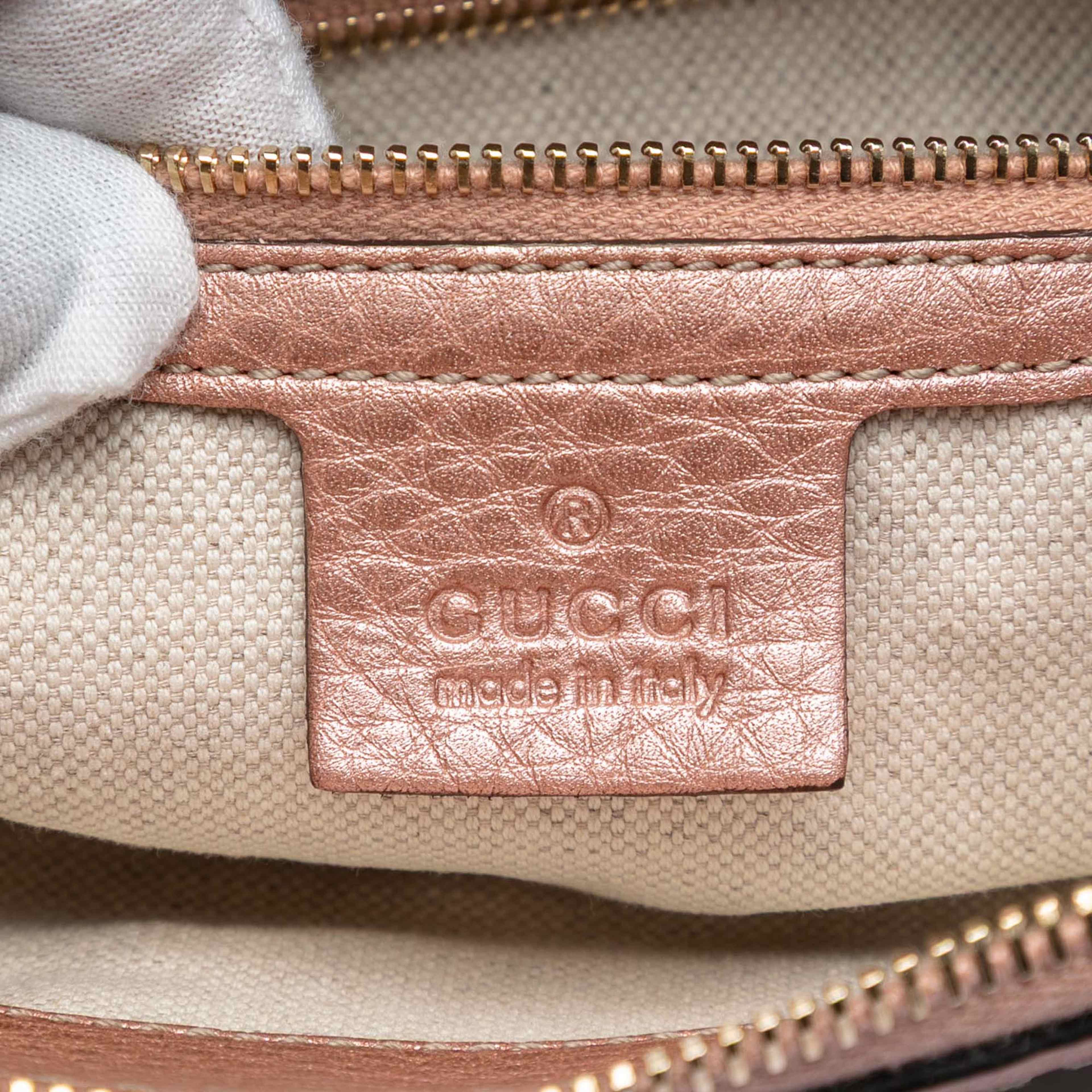 Gucci Gg Canvas Bella Satchel, från Luxclusif, i färgen beige. Klicka för att öppna bilden i stort format