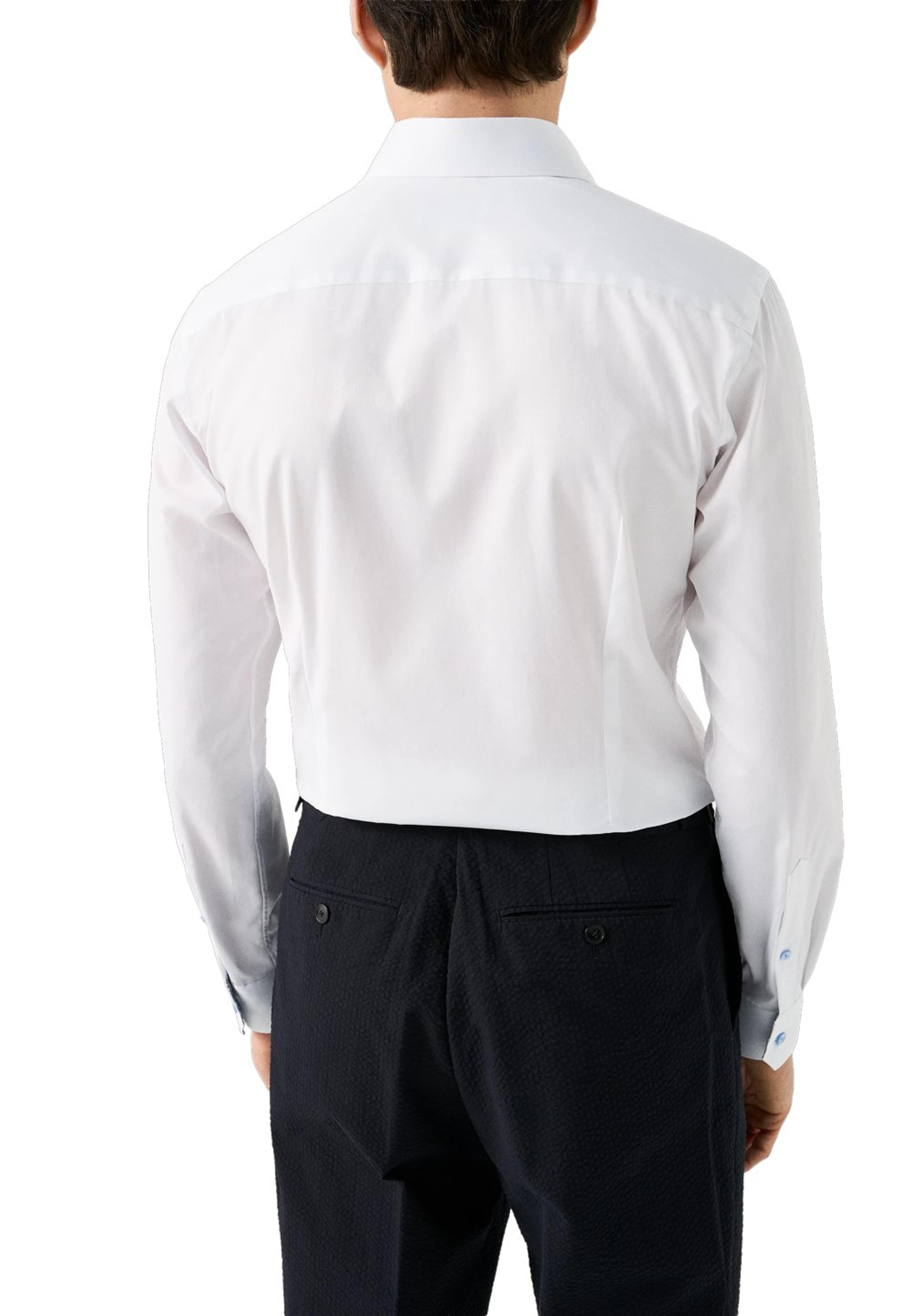 Blommig Signature Twill-skjorta Contemporary Fit, från Eton, i färgen white. Klicka för att öppna bilden i stort format