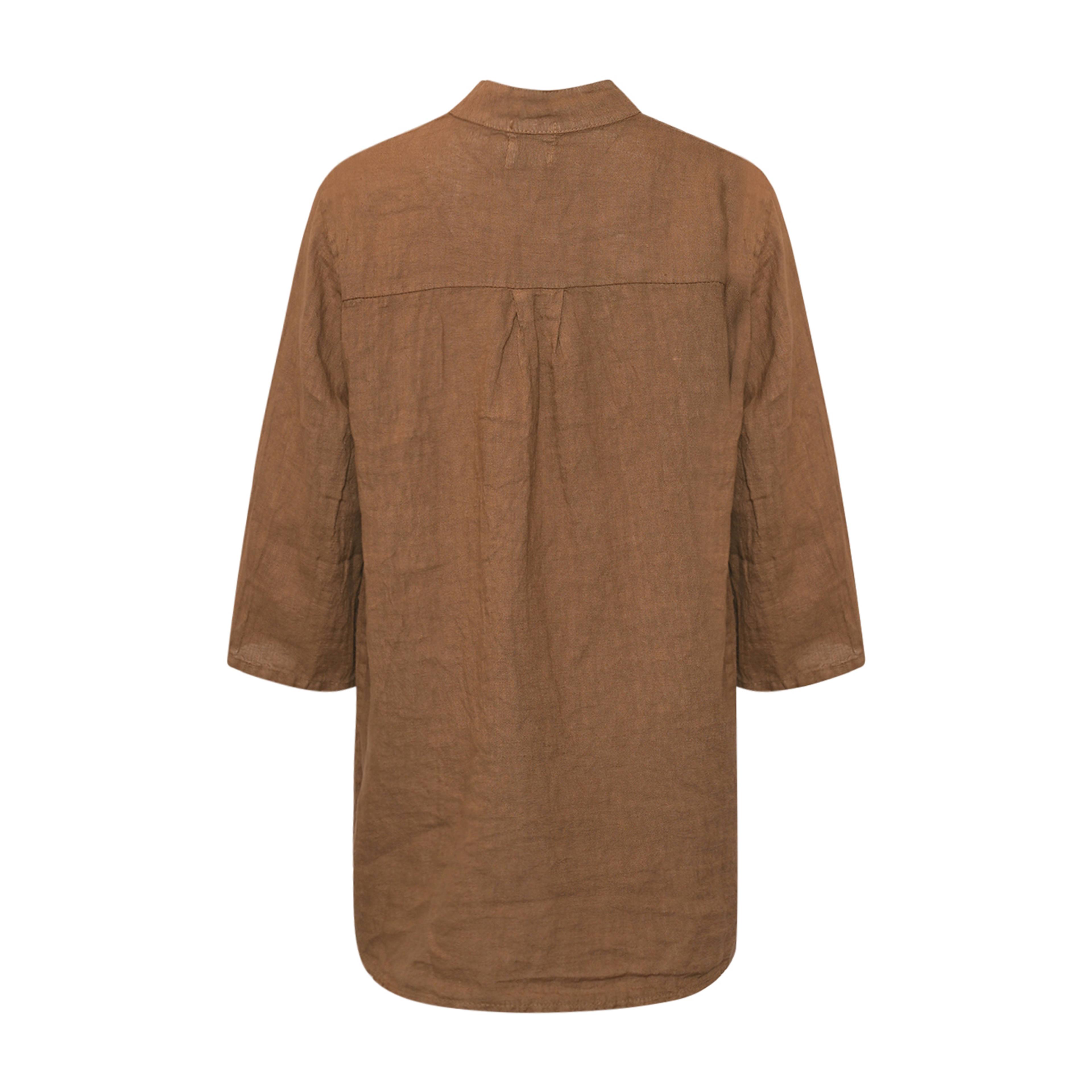 17661, Shirt, Linen - Light Brown