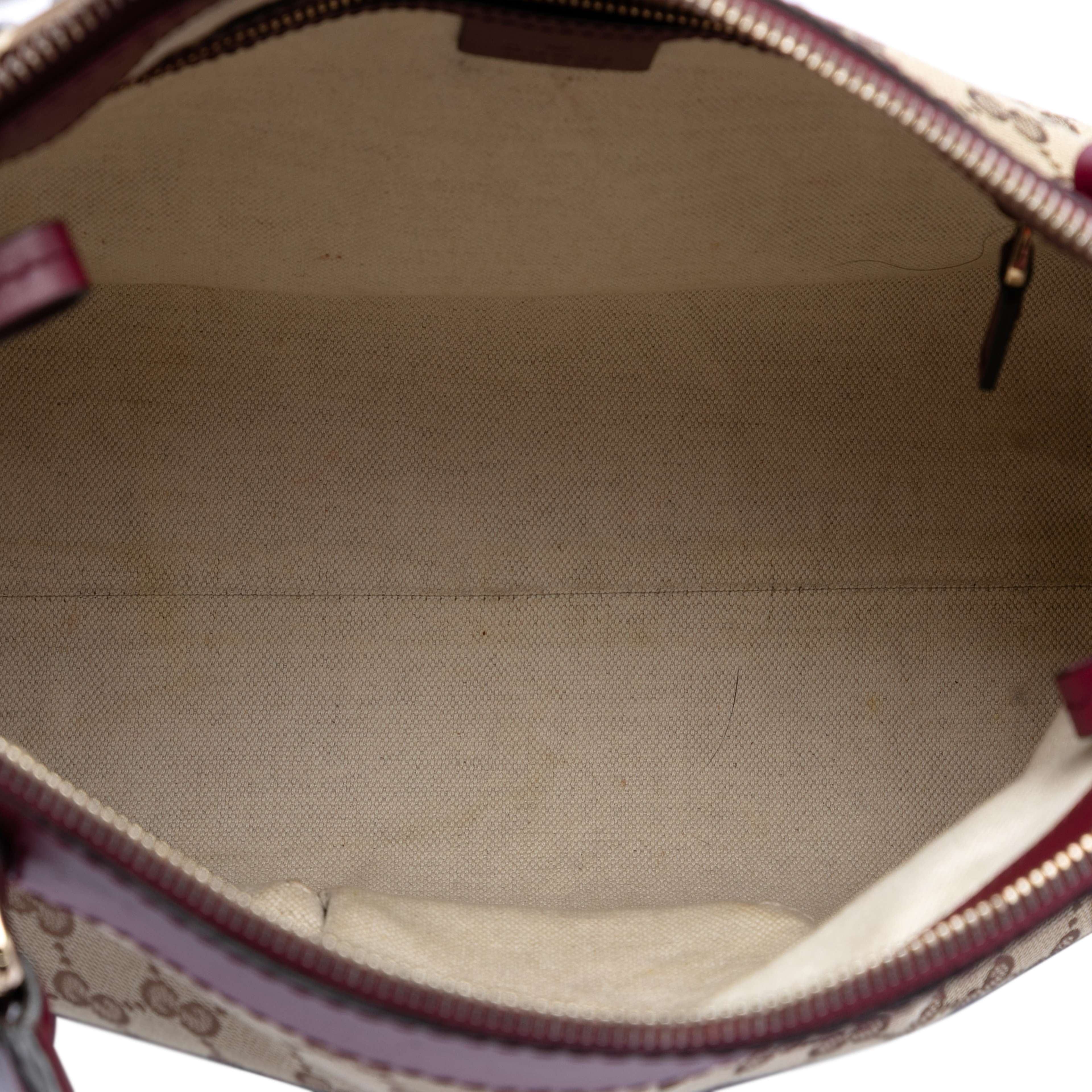 Gucci Gg Canvas Mayfair Satchel, från Luxclusif, i färgen beige. Klicka för att öppna bilden i stort format