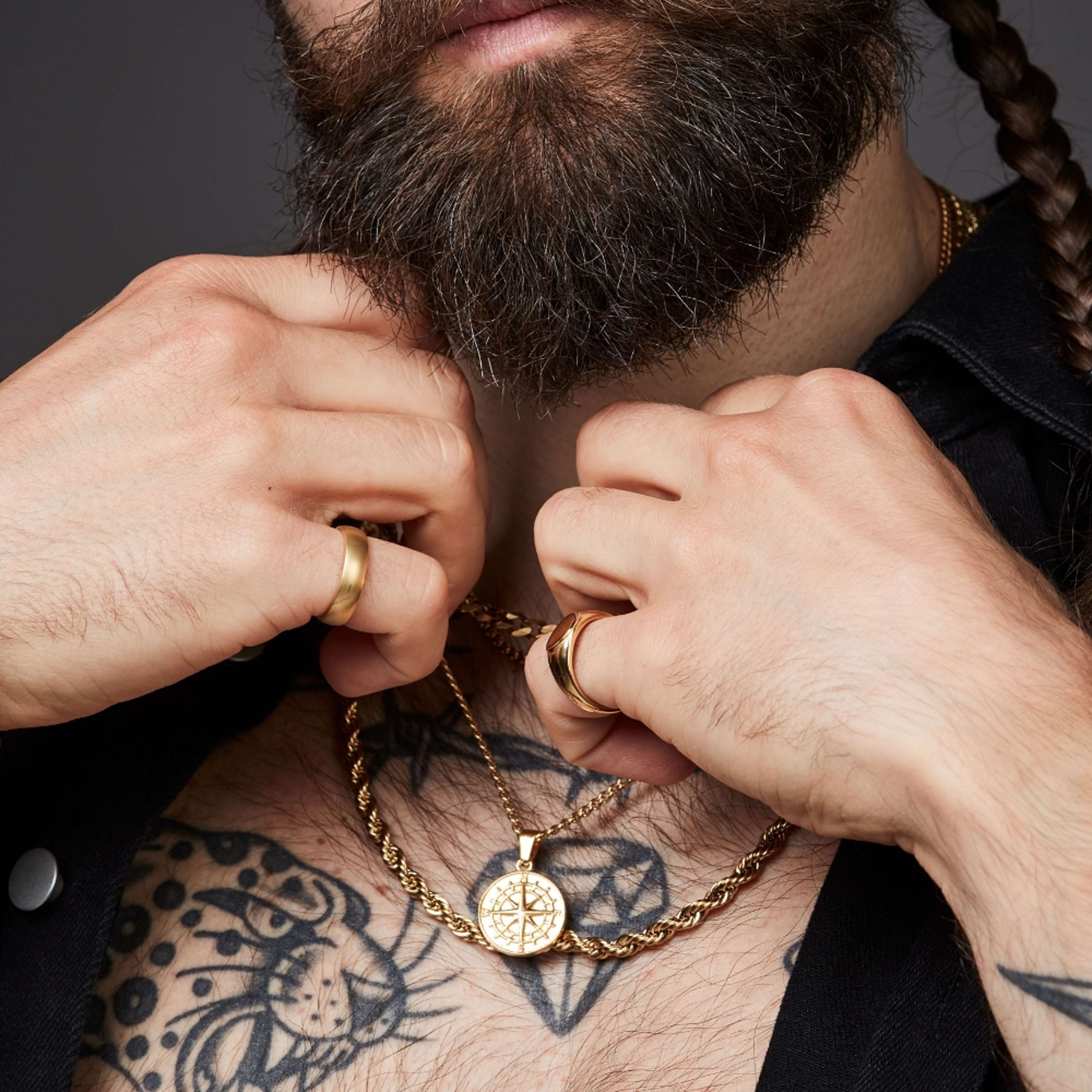 Harvey | Stålhalsband | Kompass