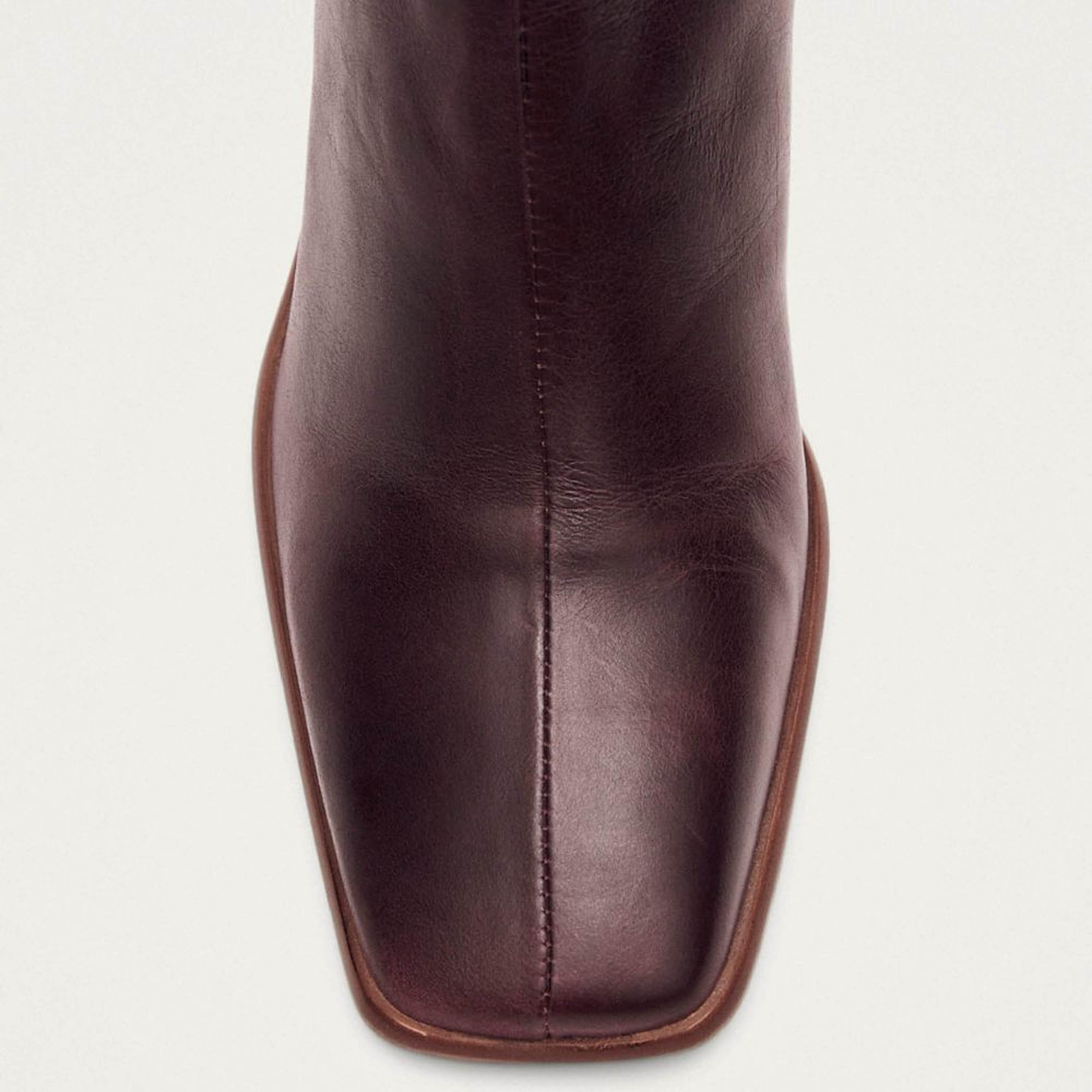 West Cape Wine Burgundy Leather Ankle Boots