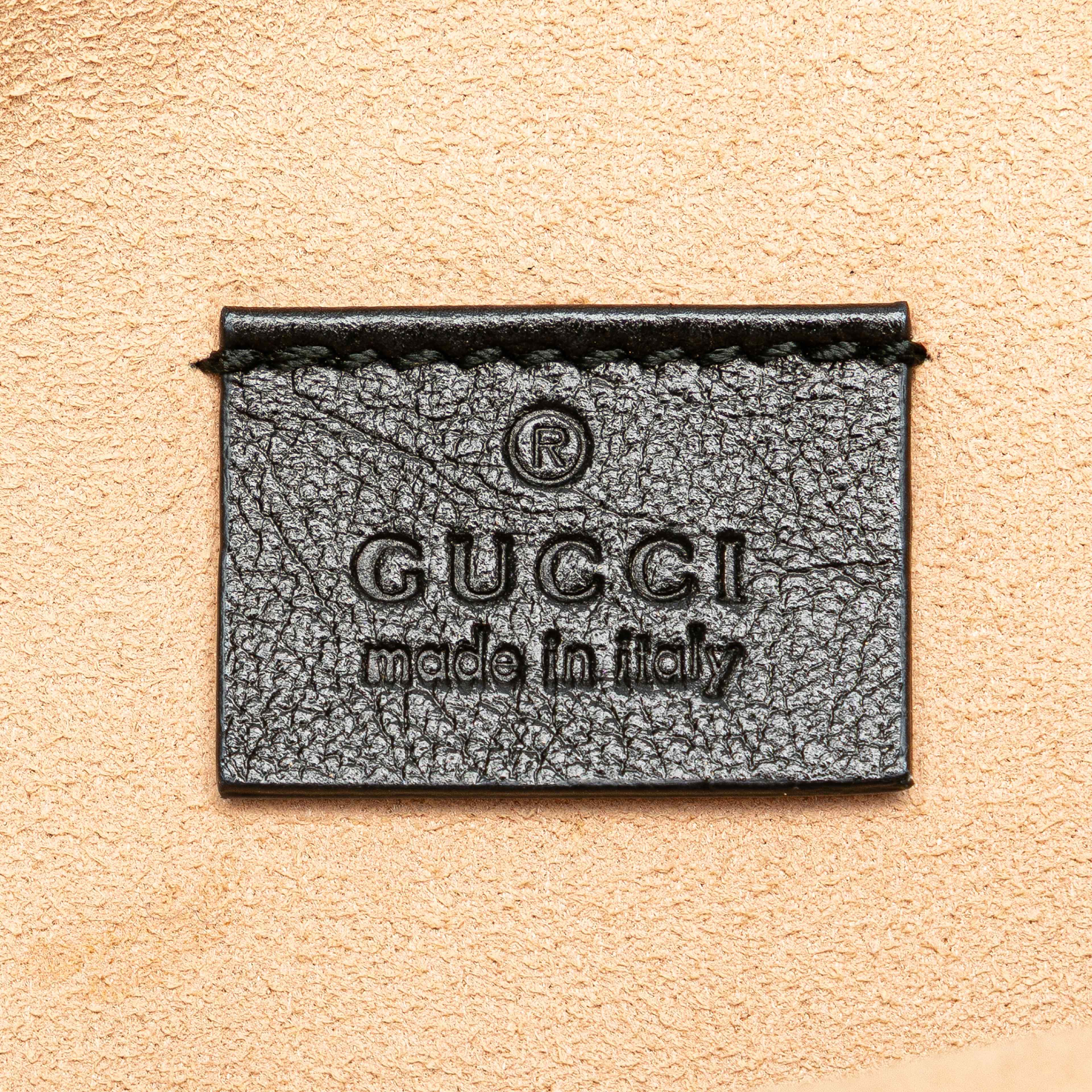 Gucci Smooth Calfskin Diagonal Striped Zumi Tote