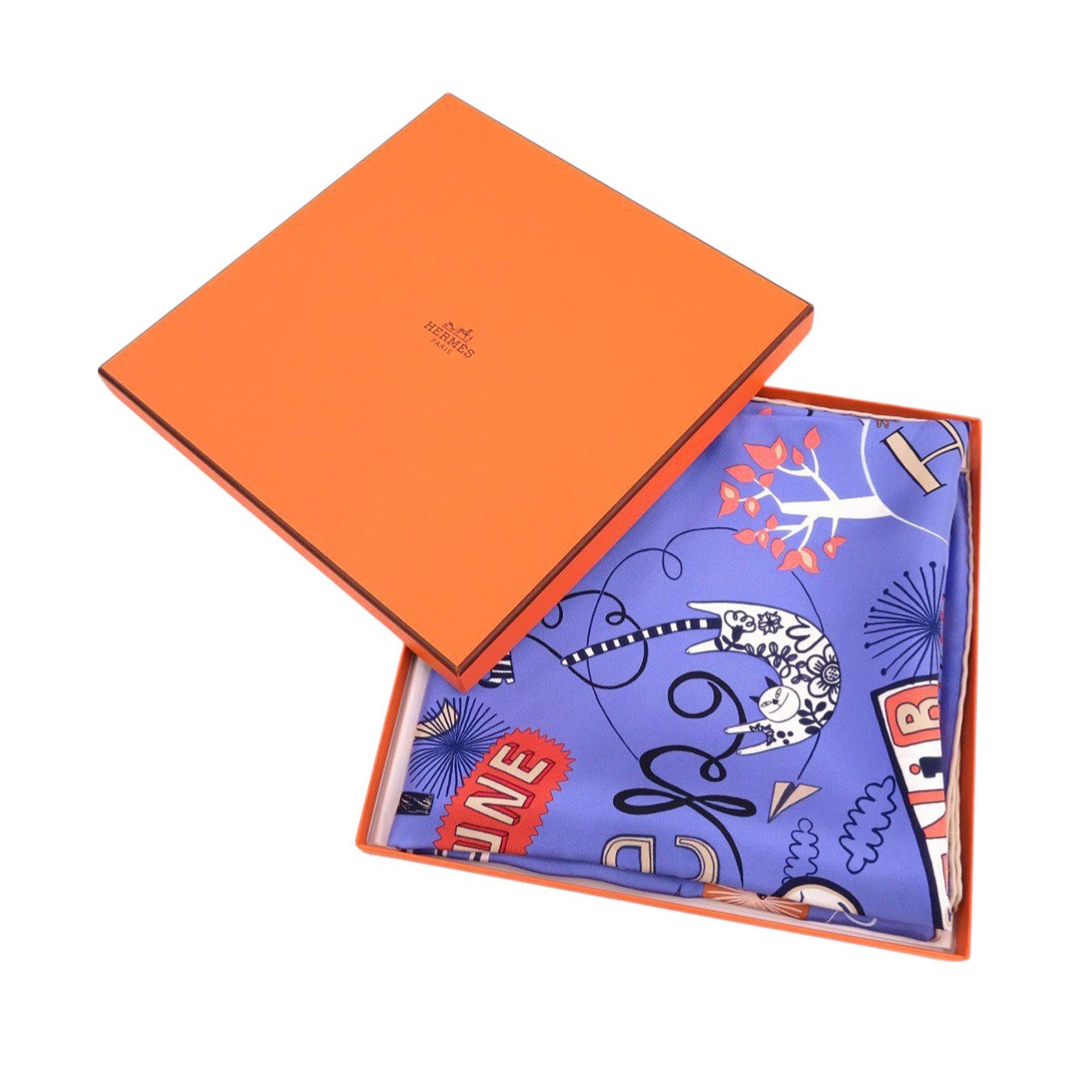 Hermès Les Confessions Silk Scarf 90, från Luxclusif, i färgen purple. Klicka för att öppna bilden i stort format