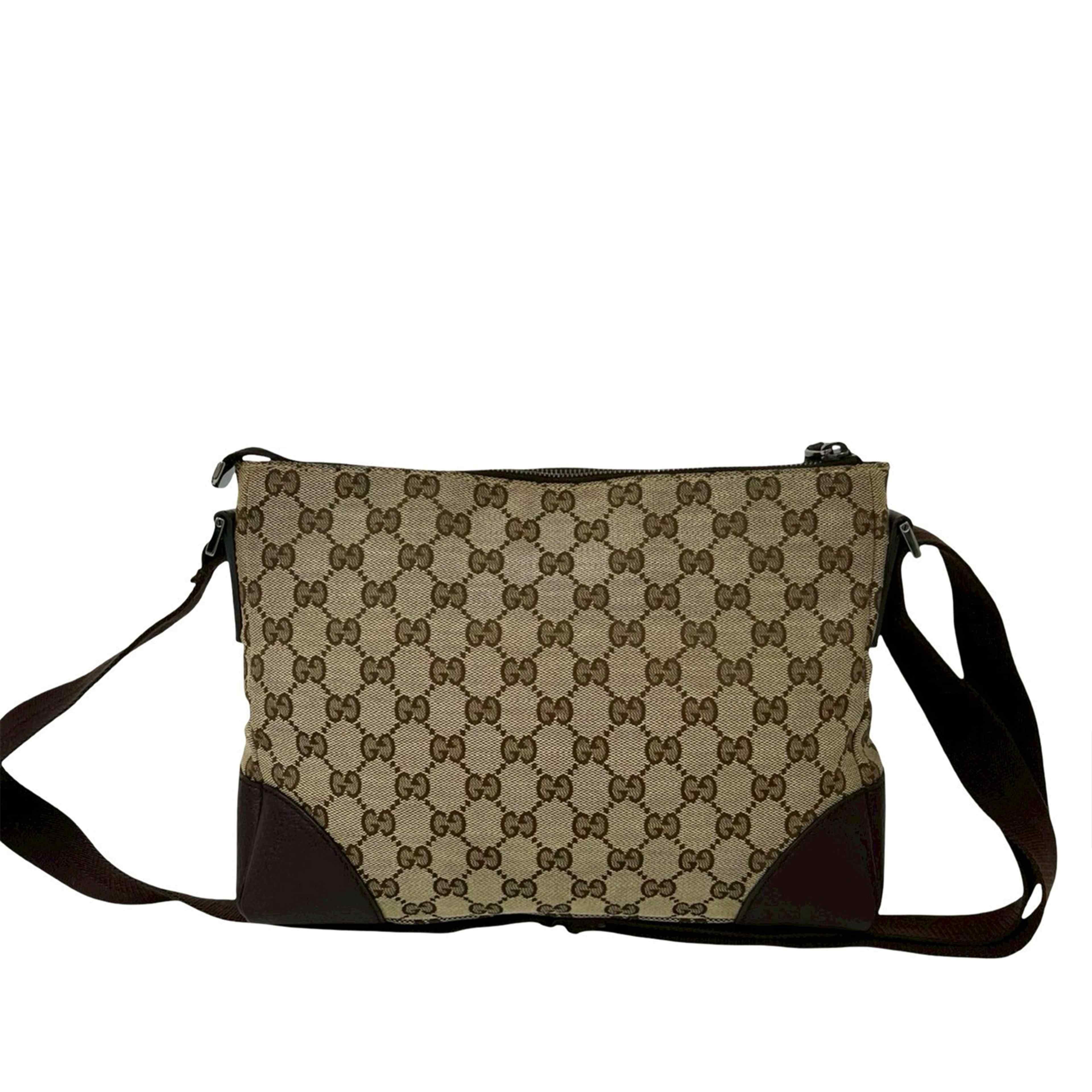 Gucci Gg Canvas Crossbody, från Luxclusif, i färgen beige. Klicka för att öppna bilden i stort format