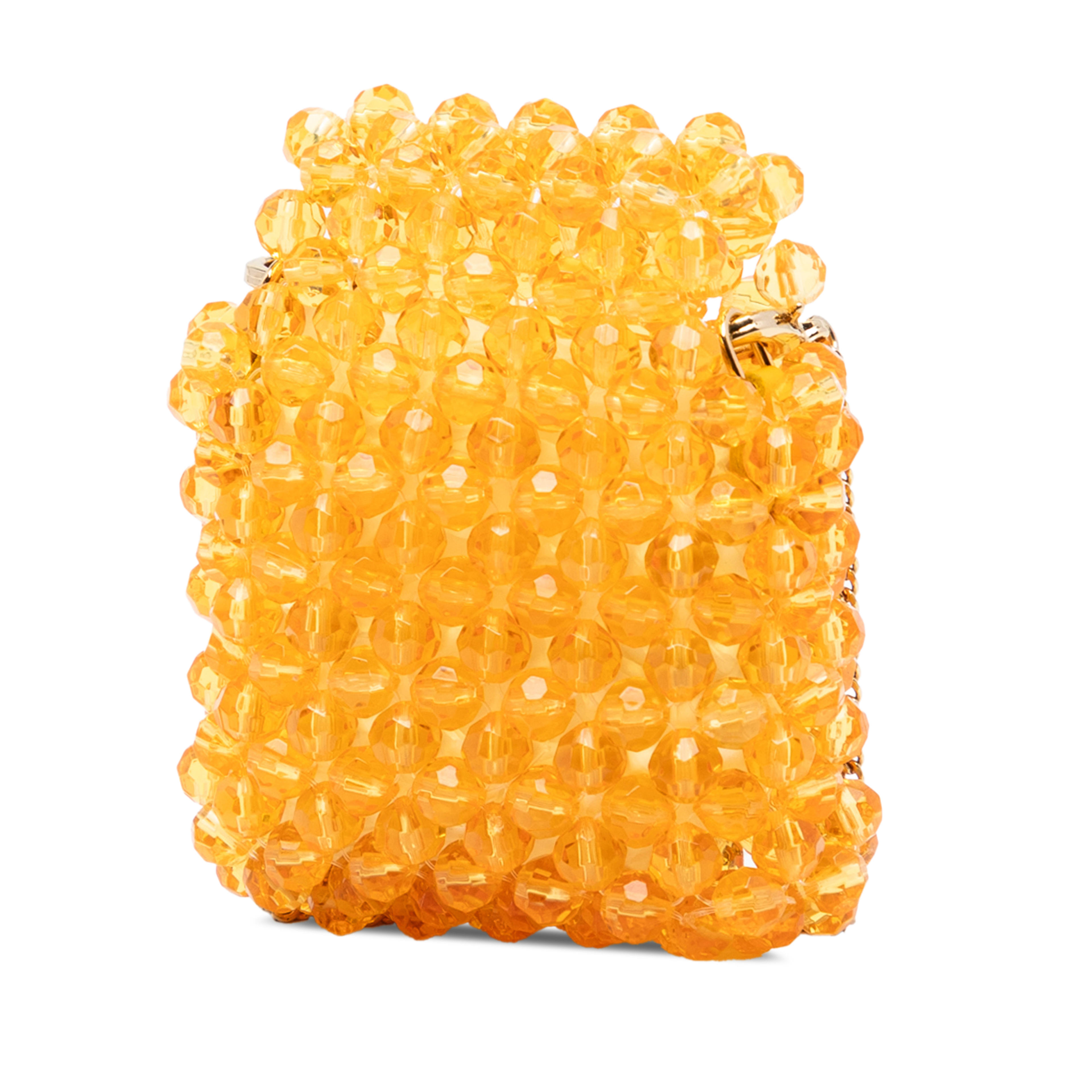 Fendi Mini Glass Vitello King Beaded Pico Baguette Charm, från Luxclusif, i färgen orange. Klicka för att öppna bilden i stort format