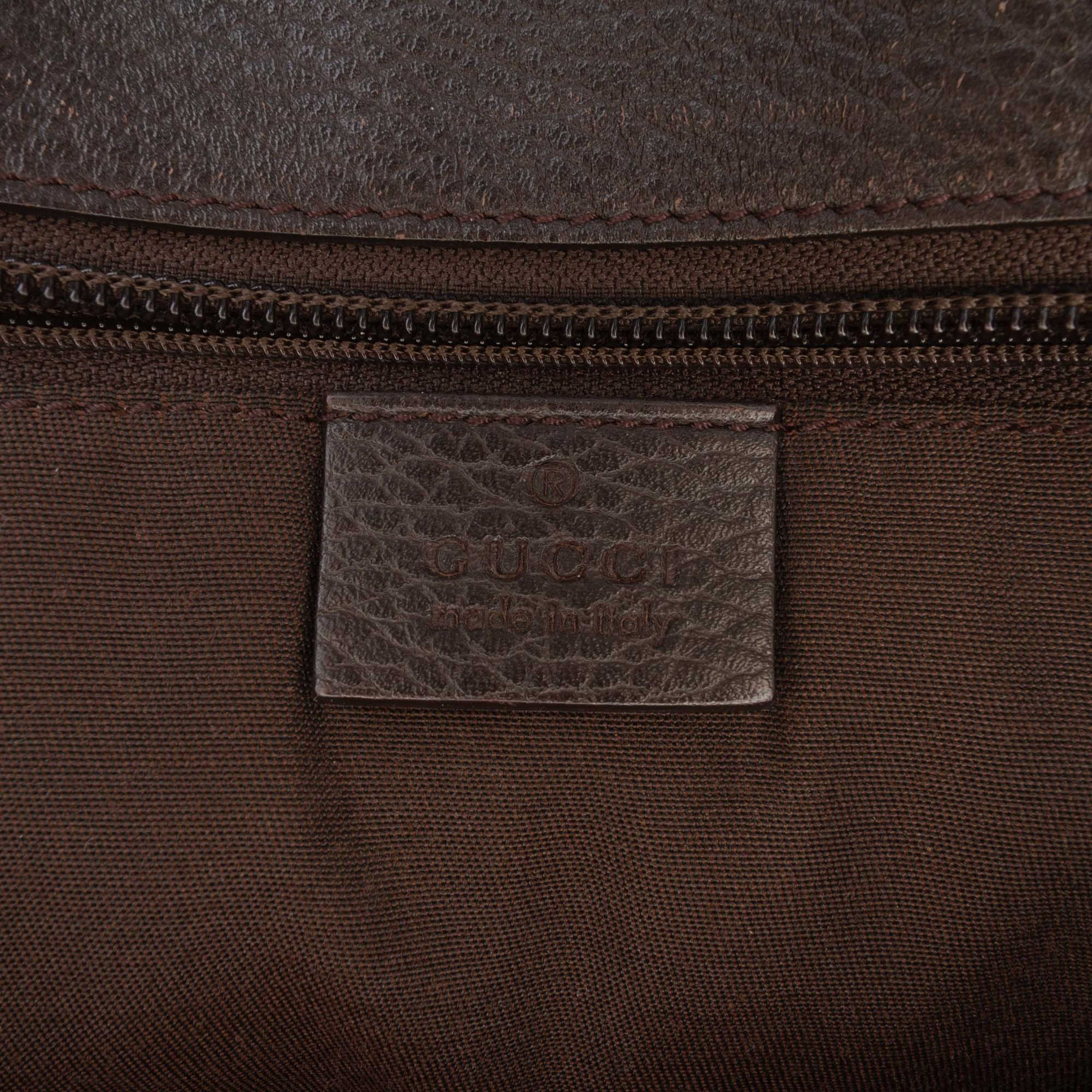 Gucci Dollar Calfskin Interlocking G Tote, från Luxclusif, i färgen dark brown. Klicka för att öppna bilden i stort format