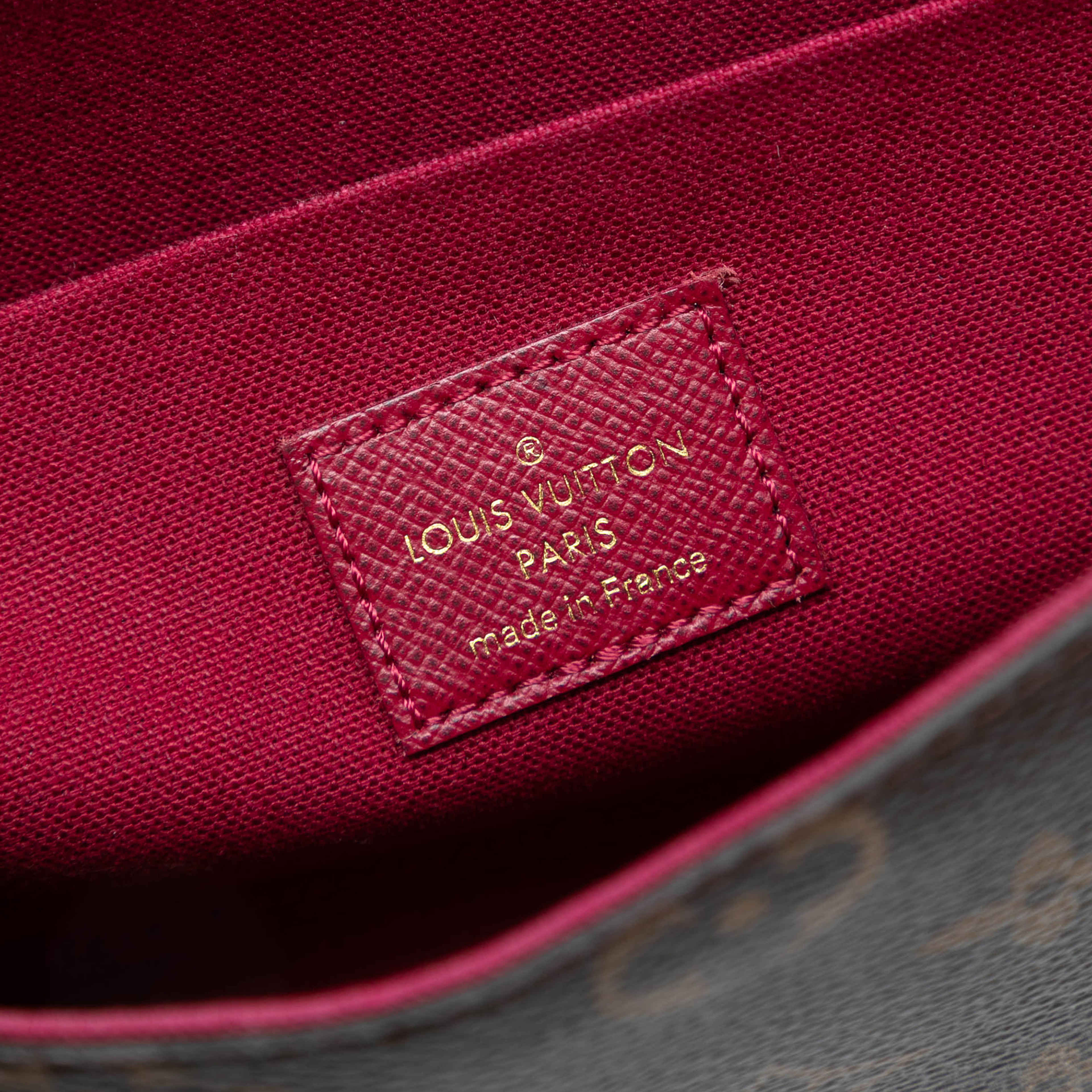 Louis Vuitton Monogram Pochette Felicie, från Luxclusif, i färgen brown. Klicka för att öppna bilden i stort format