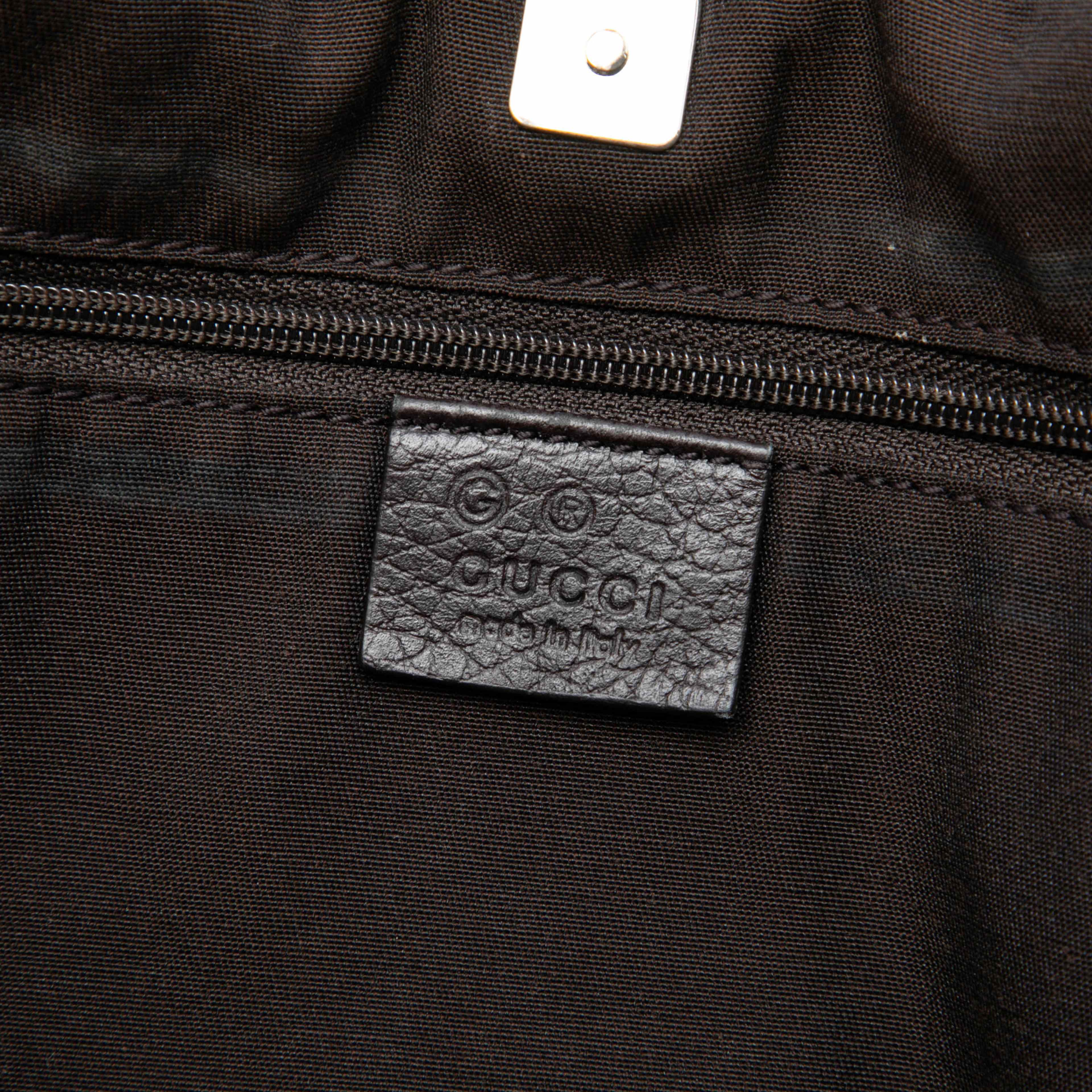 Gucci Gg Denim Abbey D Ring Pocket Tote, från Luxclusif, i färgen brun. Klicka för att öppna bilden i stort format