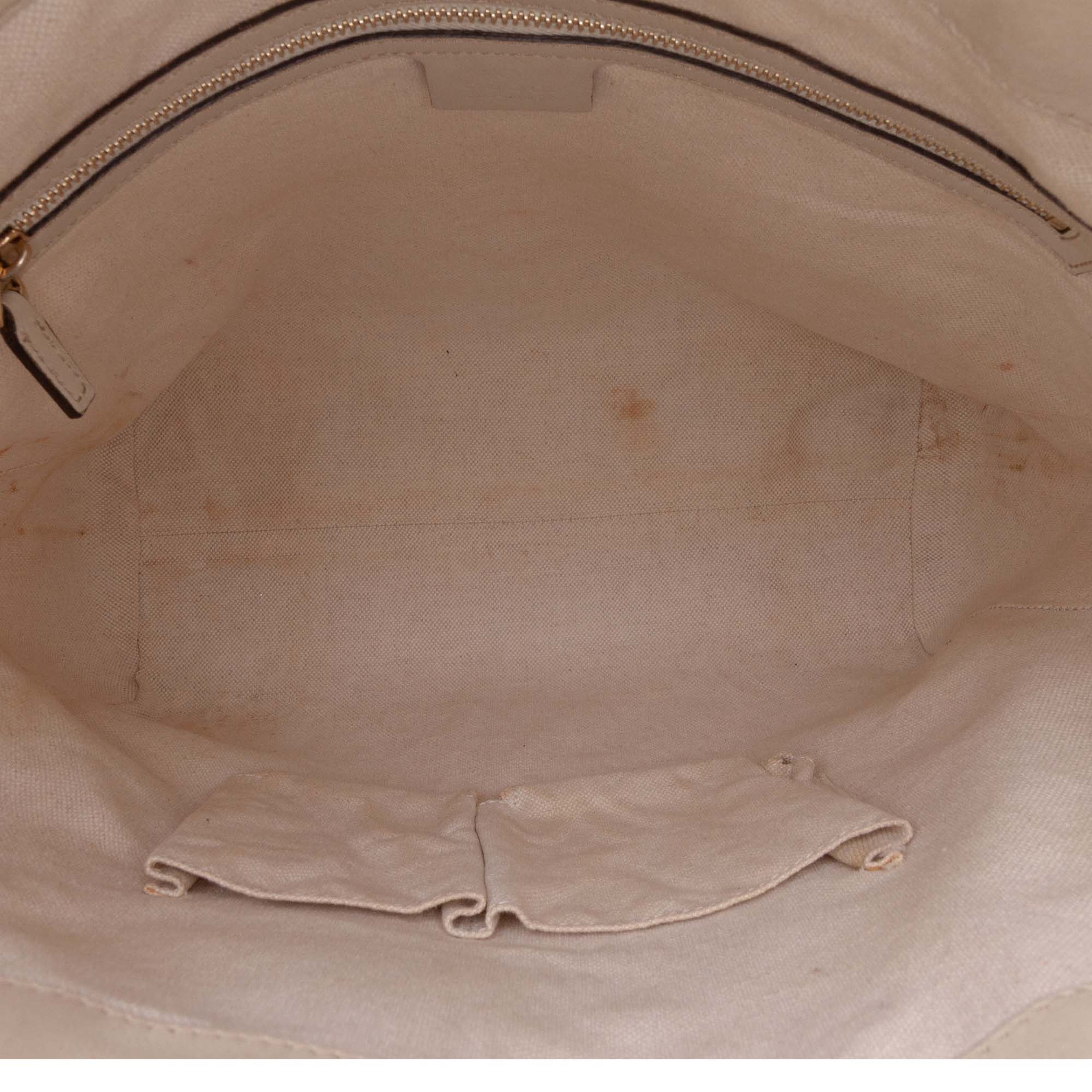 Gucci Guccissima Mayfair Tote, från Luxclusif, i färgen beige.