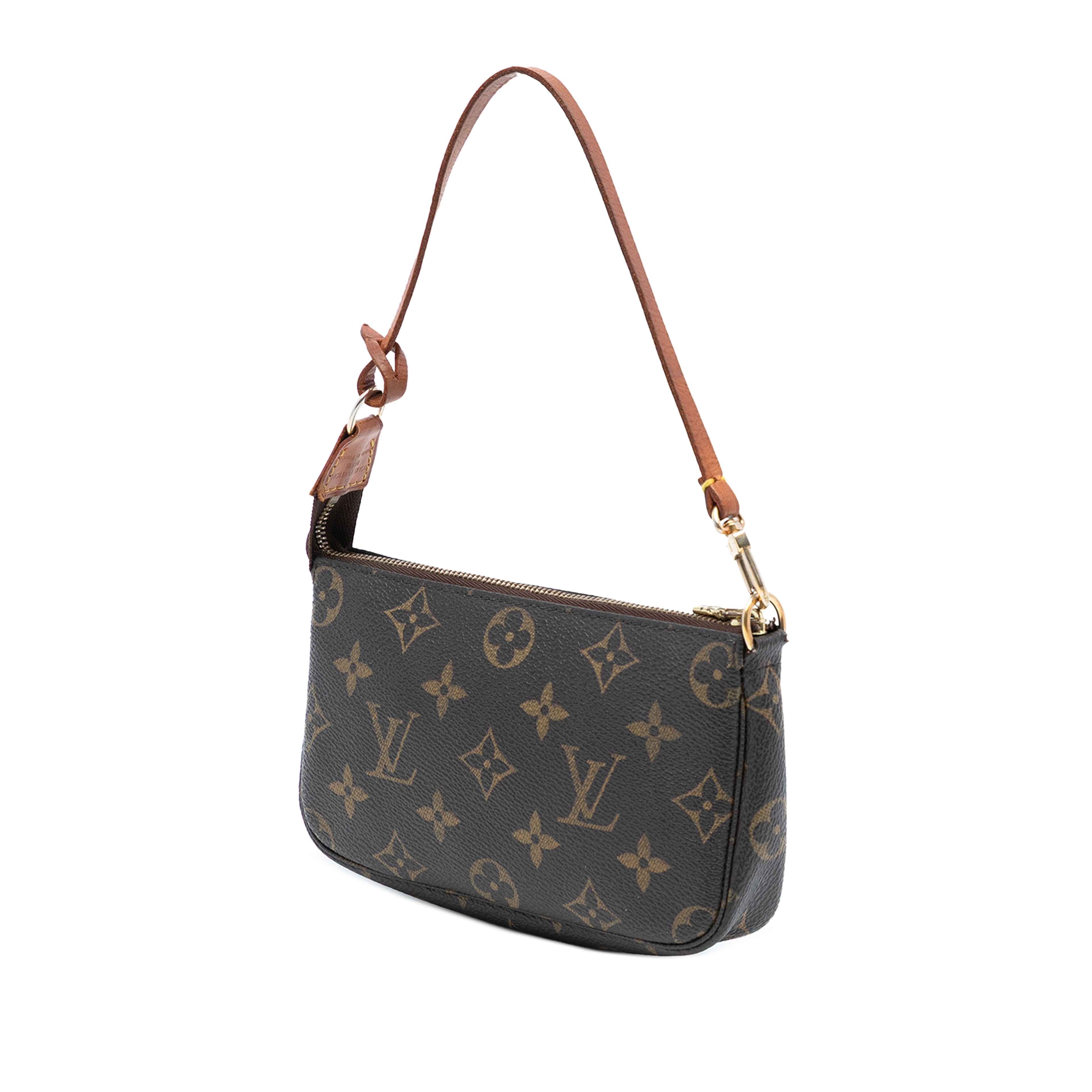 Louis Vuitton Monogram Mini Pochette Accessoires, från Luxclusif, i färgen brown. Klicka för att öppna bilden i stort format