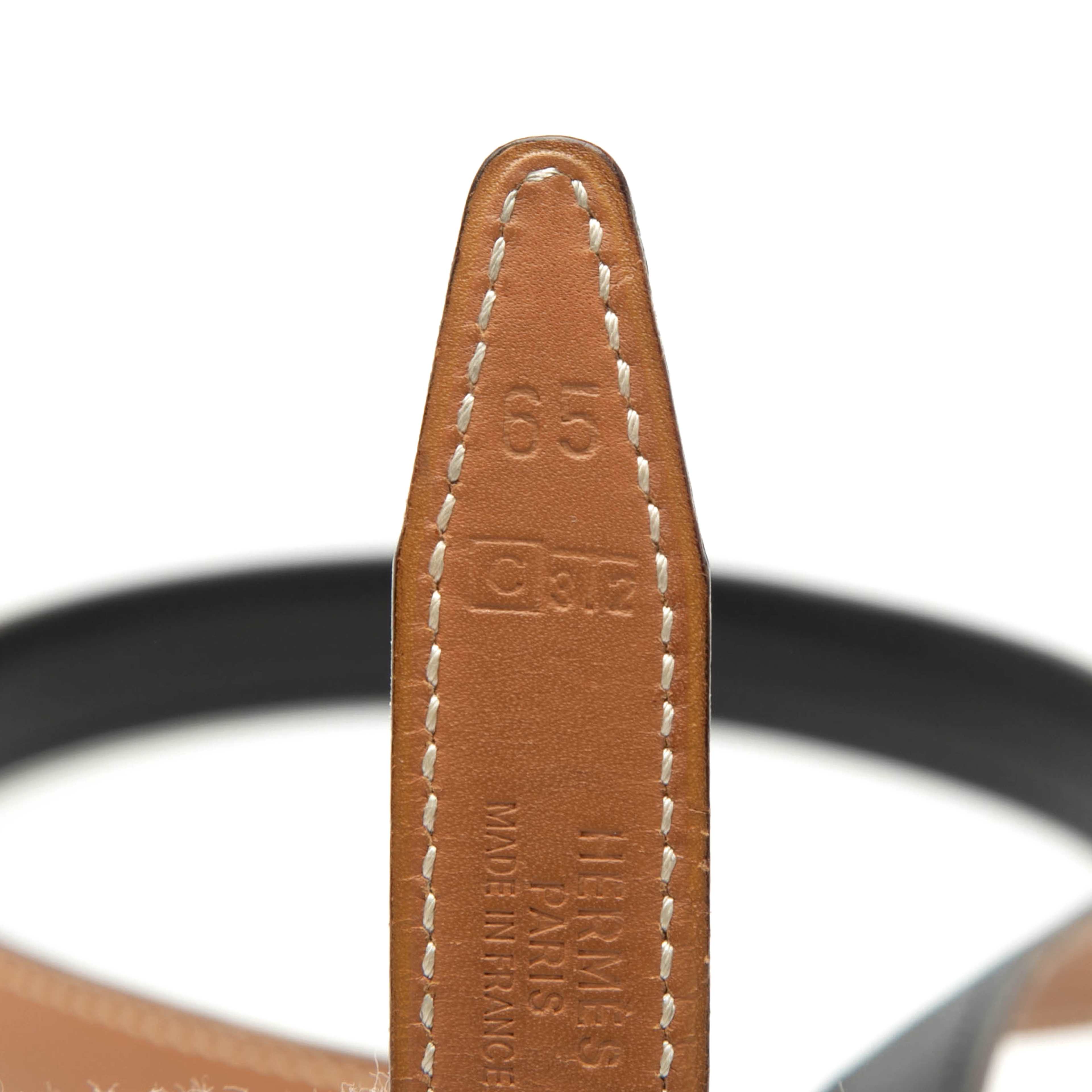 Hermès Gulliver And Box Calf Constance H Reversible Belt, från Luxclusif, i färgen brown. Klicka för att öppna bilden i stort format