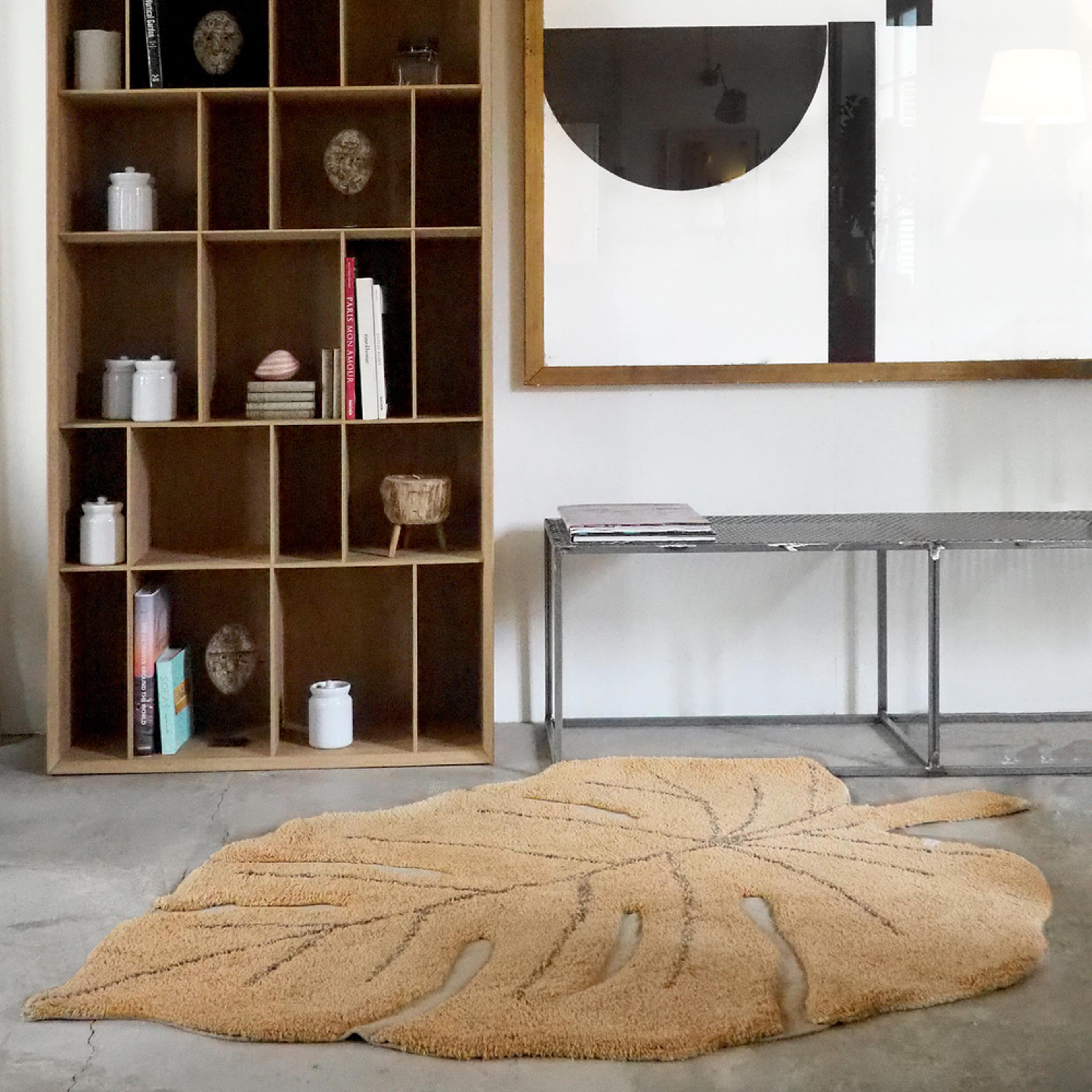 Tvättbar Matta Monstera Honey