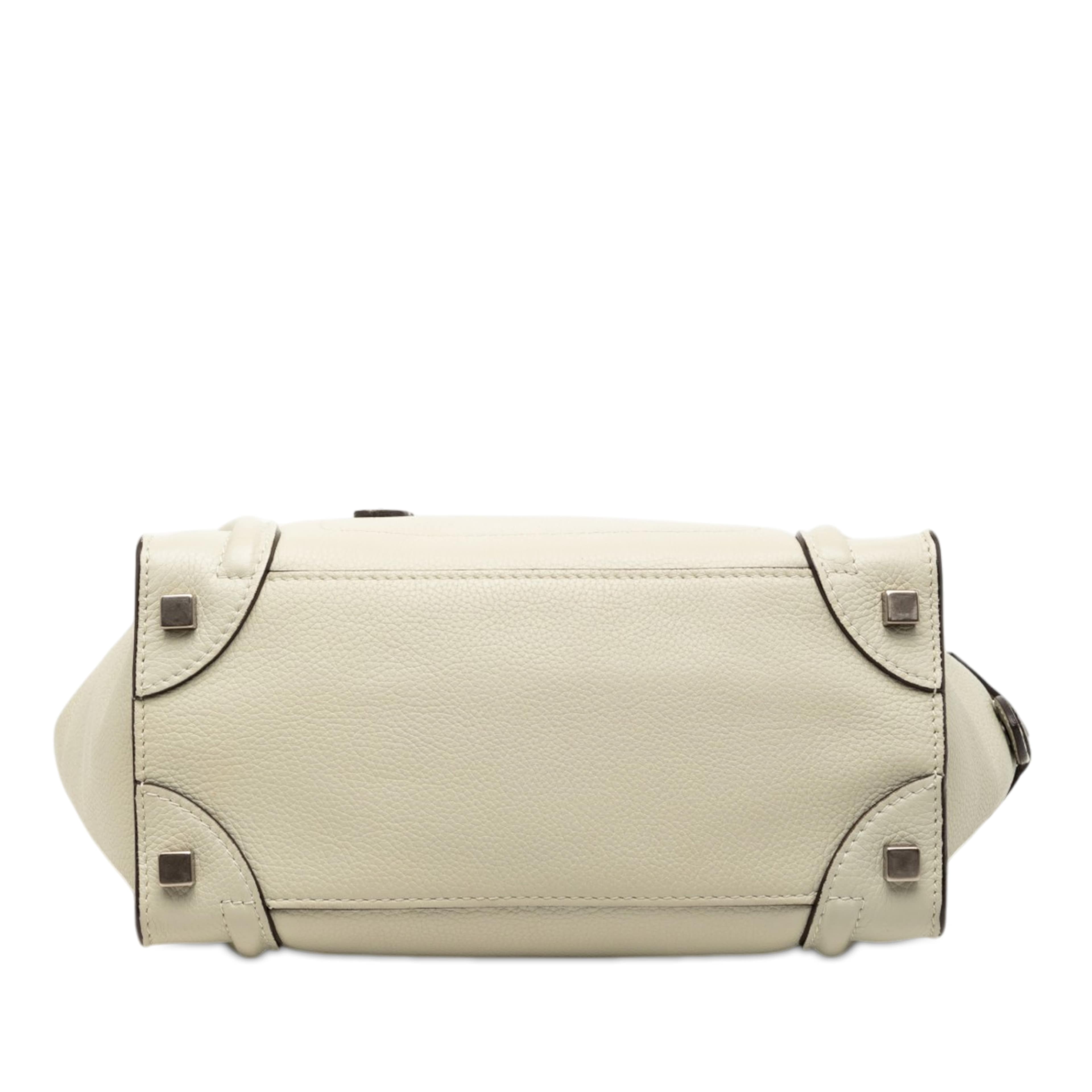 Celine Micro Leather Luggage Tote, från Luxclusif, i färgen brun. Klicka för att öppna bilden i stort format