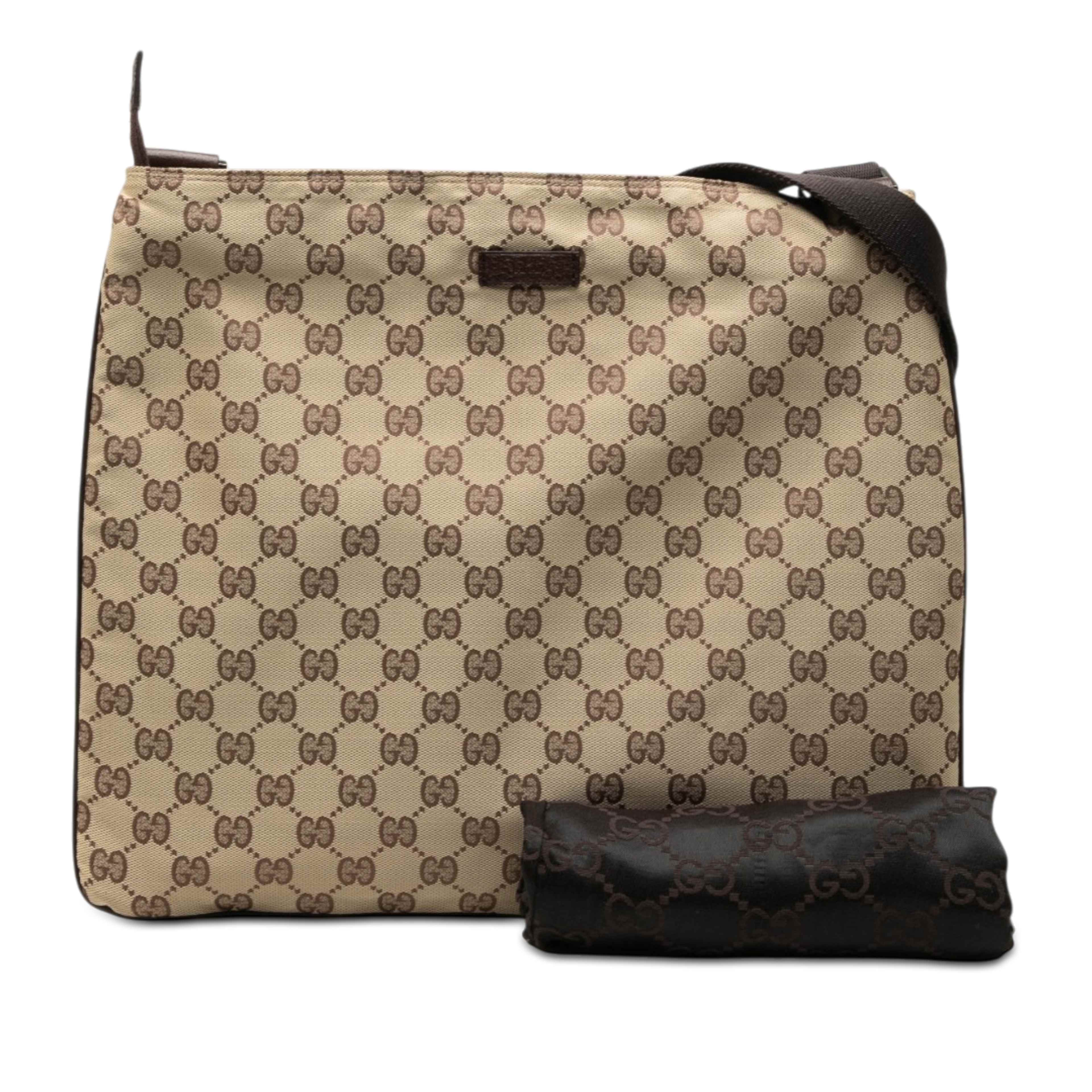 Gucci Gg Canvas Crossbody, från Luxclusif, i färgen beige. Klicka för att öppna bilden i stort format