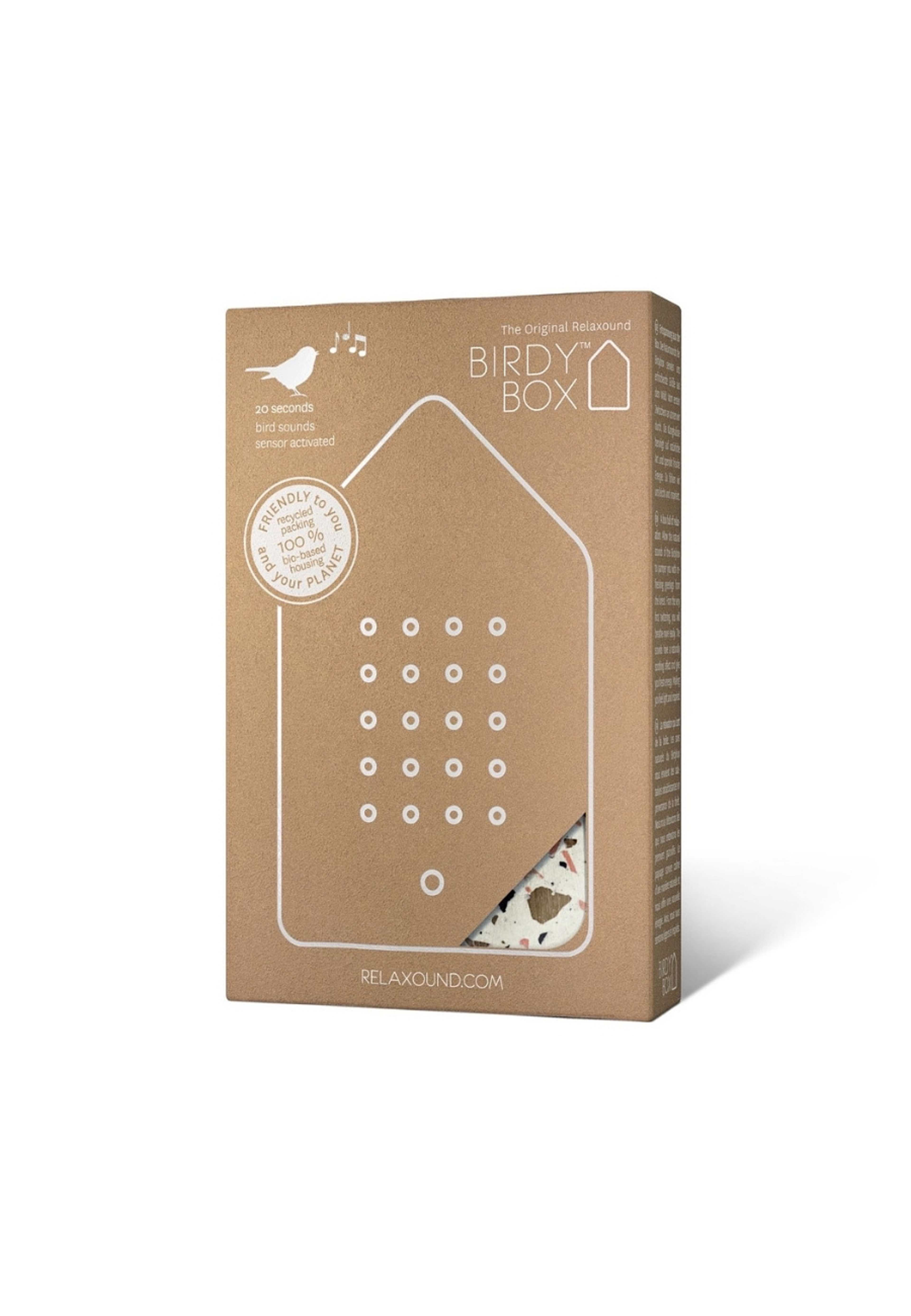 Birdybox Speldosa Fågelkvitter Toffee Terrazzo
